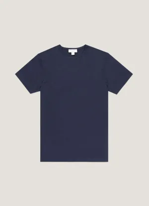 Breathable wear Easy to Style Men's Sea Island Cotton T-shirt in Navy