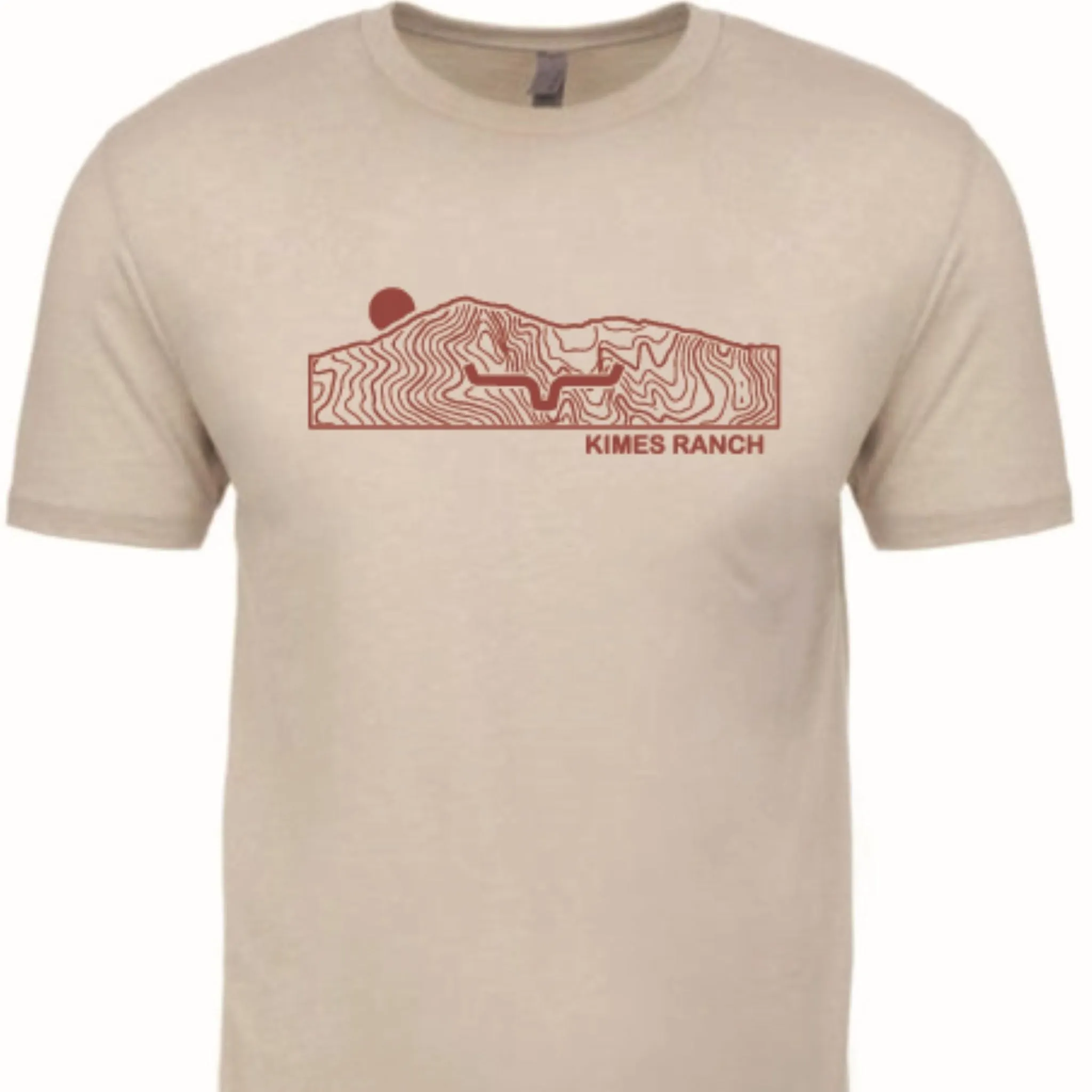 Kimes Ranch Terrain T-Shirt in Sand Cool and Relaxed Sleek Design Fit