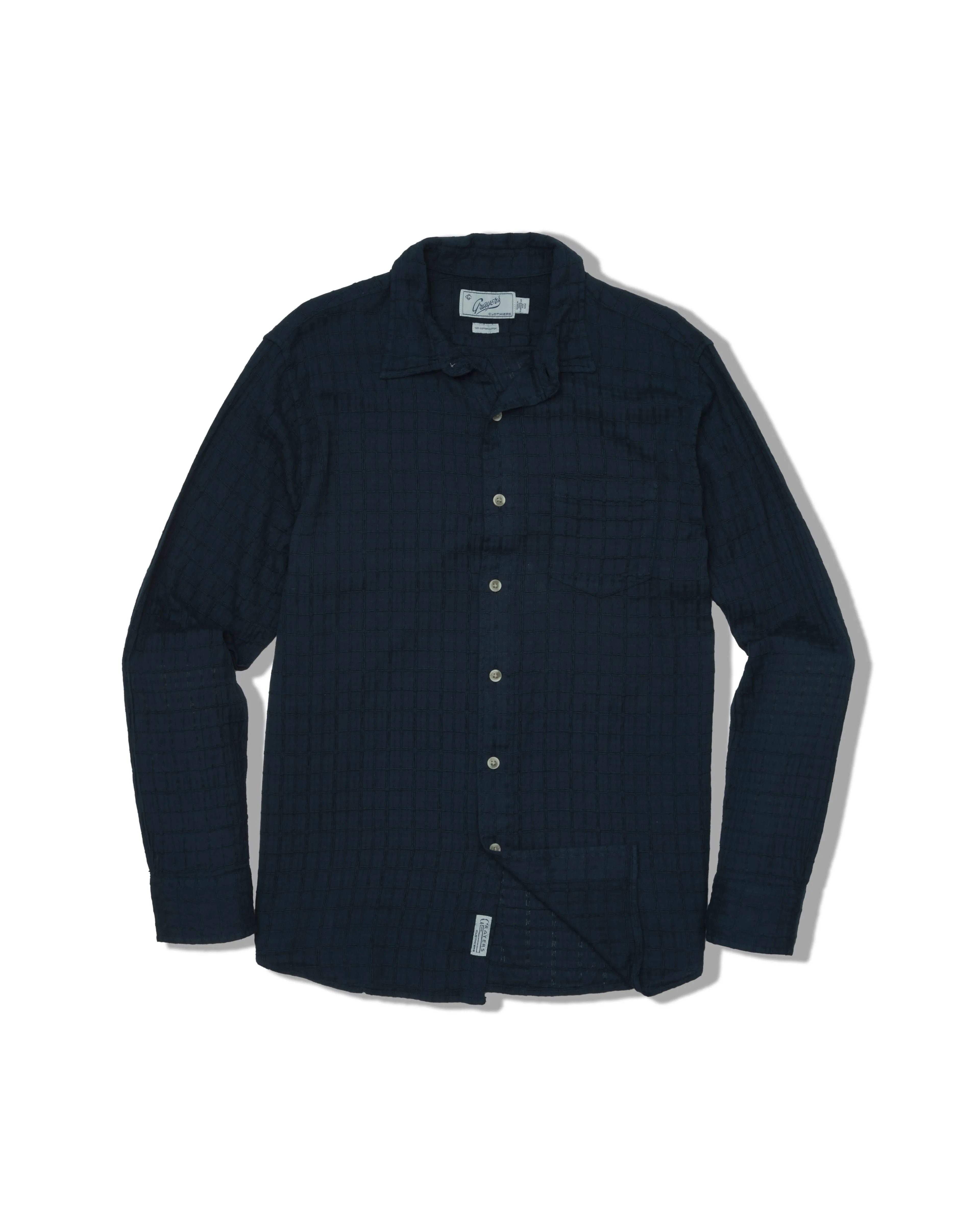 Cozy Wear Fit Bamboo Dobby Long Sleeve Shirt - Blue Wing Teal