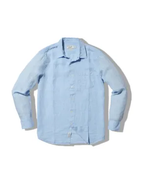 Nantucket Yarn Dyed Linen Shirt - Light Blue EasyCareFinish