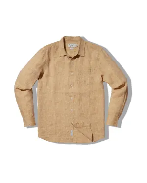 Nantucket Yarn Dyed Linen Shirt - Mustard SustainableManufacturing MultipurposeCuffs