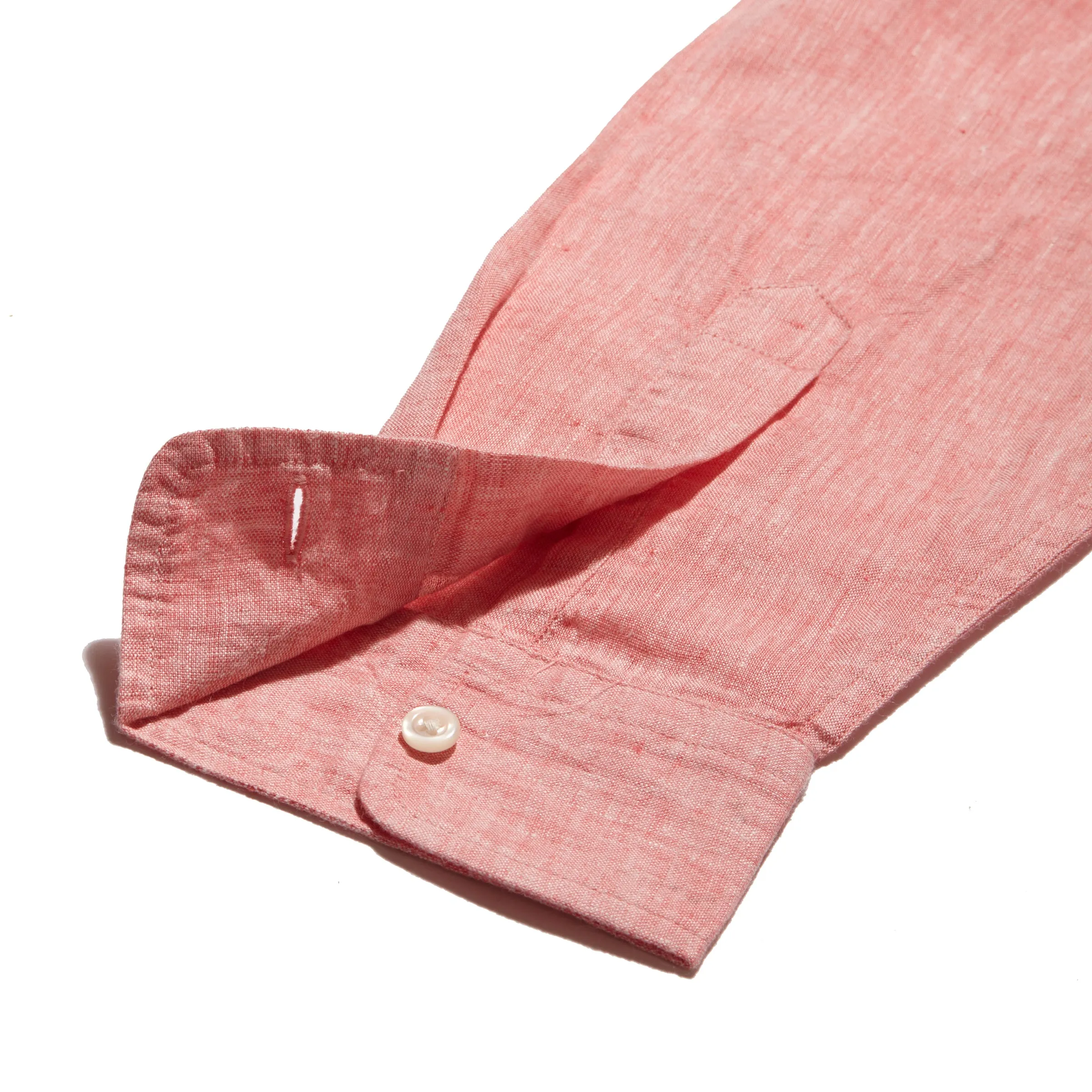 Comfort Style Formal Elegance Nantucket Yarn Dyed Linen Shirt - Red