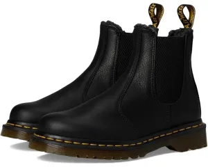 Sleek Silhouette Dr. Martens 2976 Warmwair Boot Men's  Black Grizzly Leather Chelsea JOBB1548