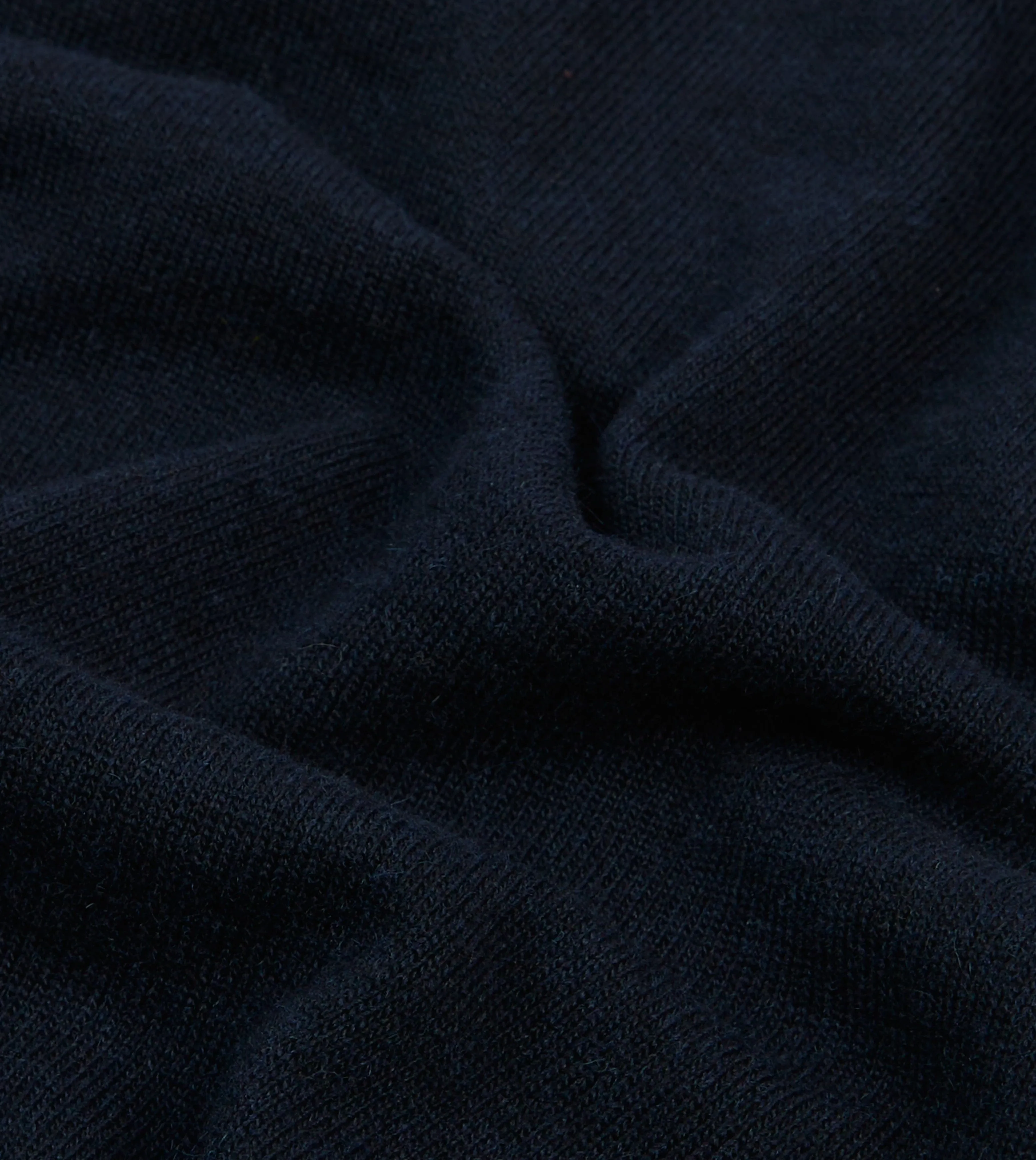 Modern Texture Navy Alpaca Wool Knitted Polo