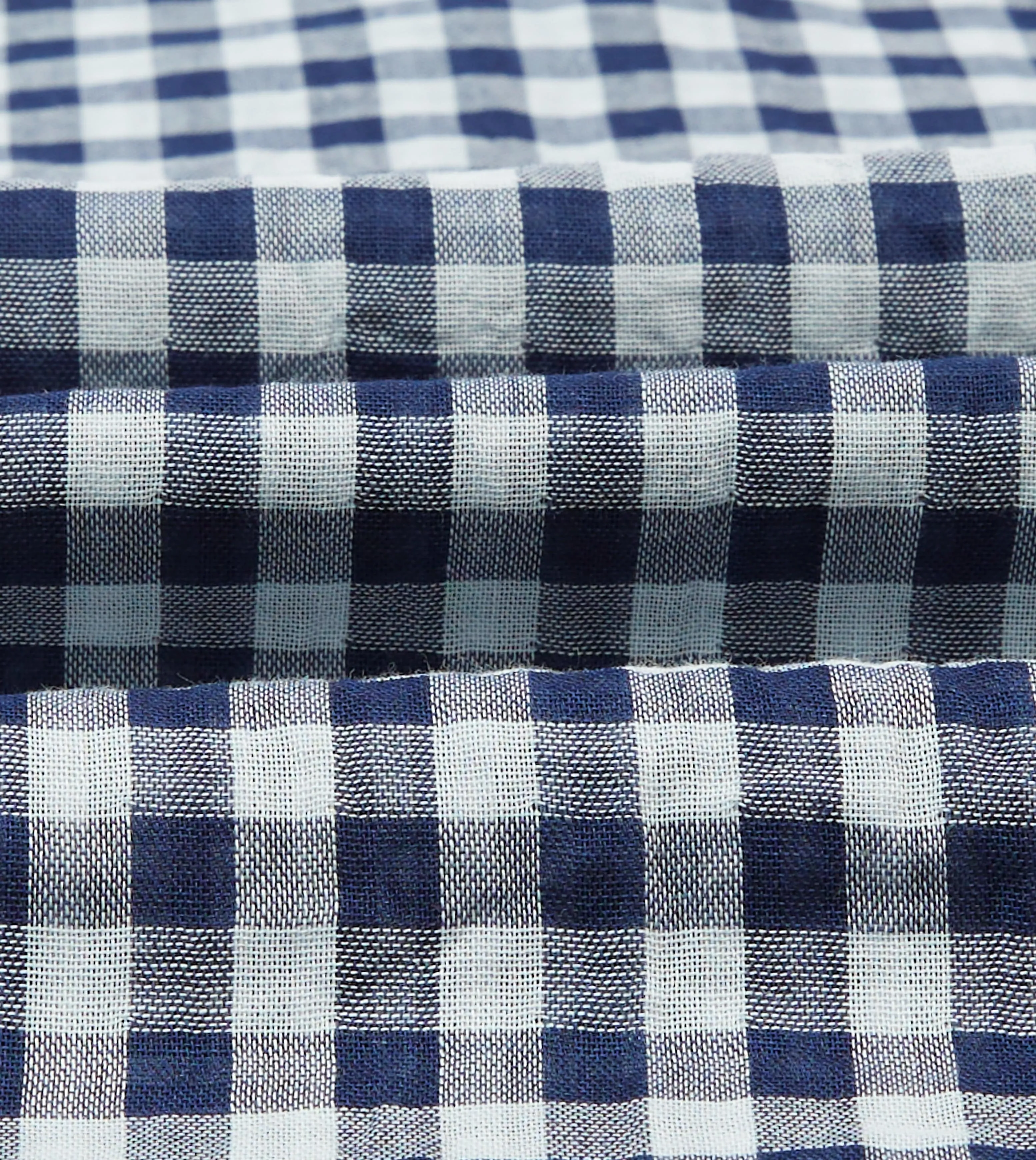 Stylish Lightweight Design Navy Gingham Cotton Reversible Smock