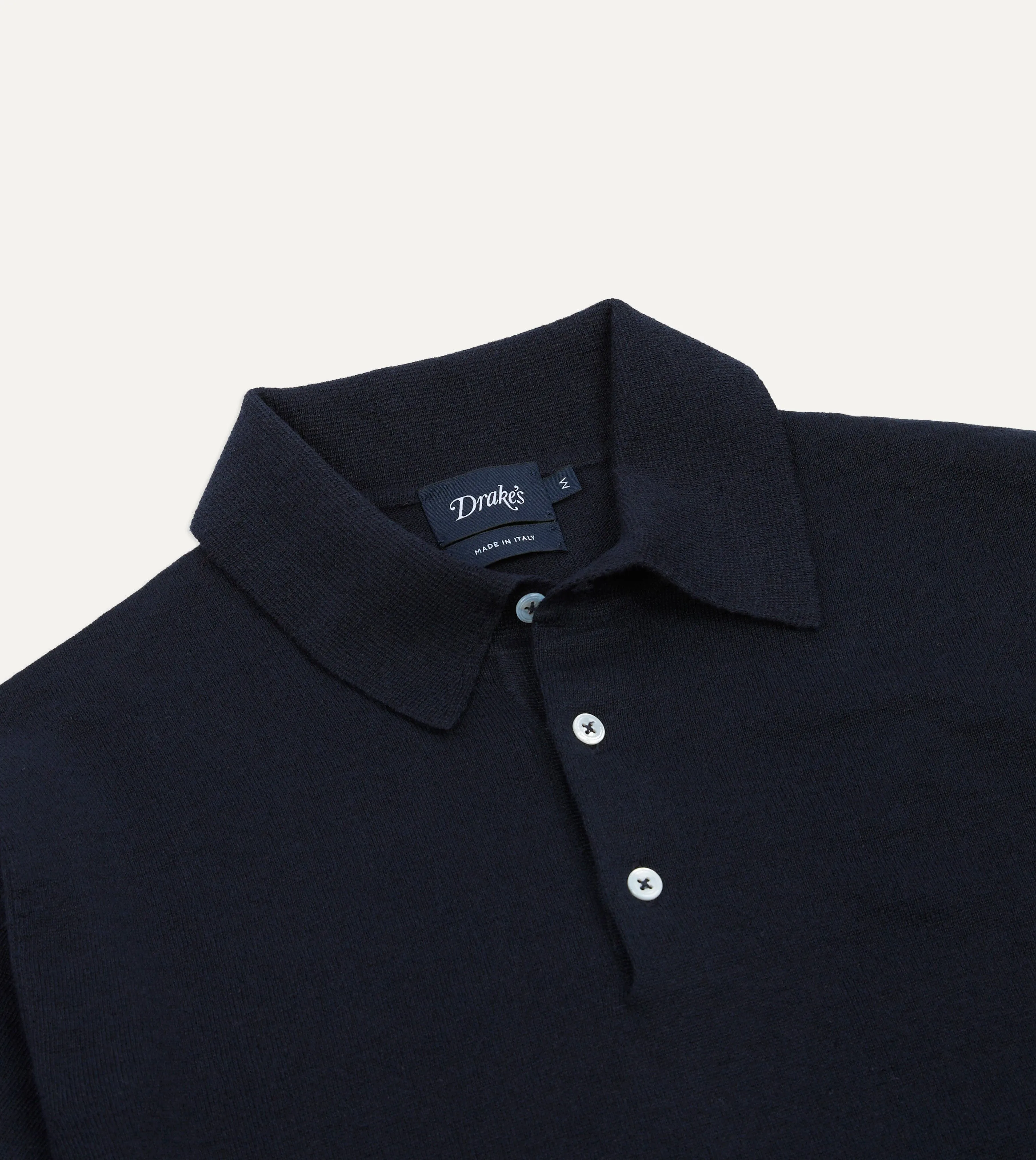 Double Layer Thermal Reinforced Stress Points Navy Knitted Linen-Cotton Short-Sleeve Polo Shirt