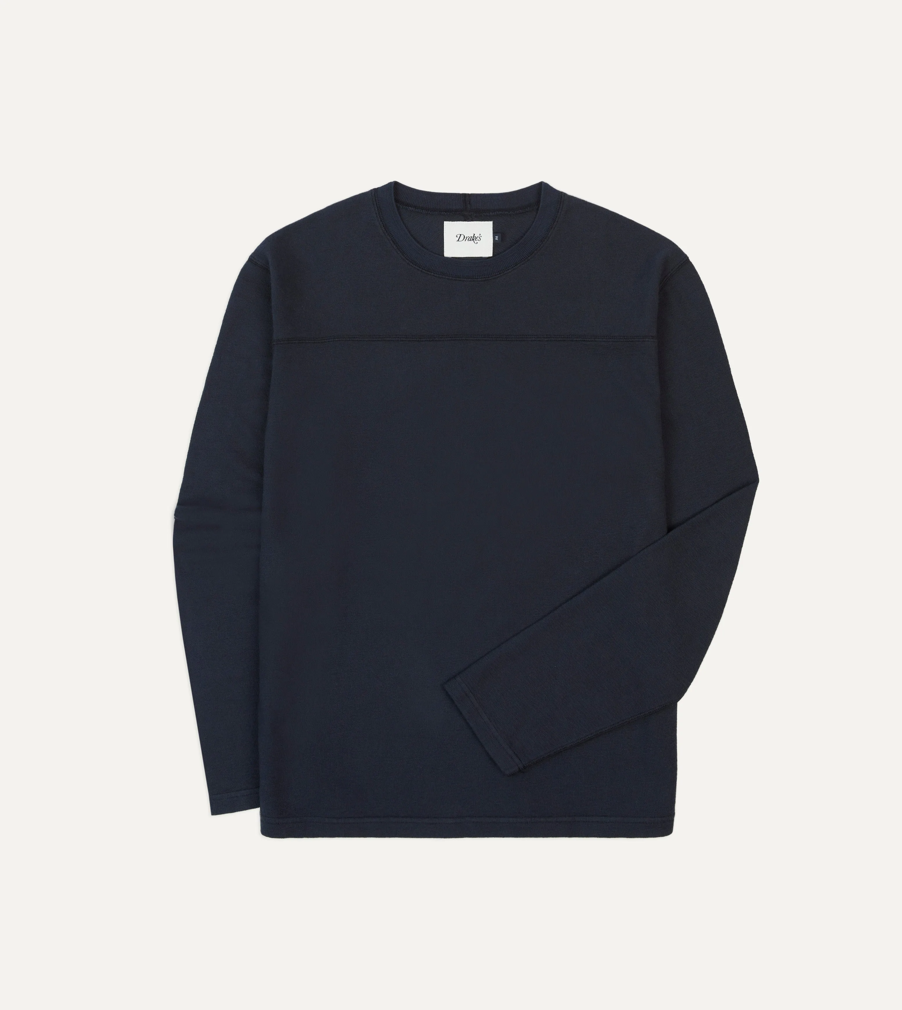 Navy Panelled Cotton Training T-Shirt Cozy Flex