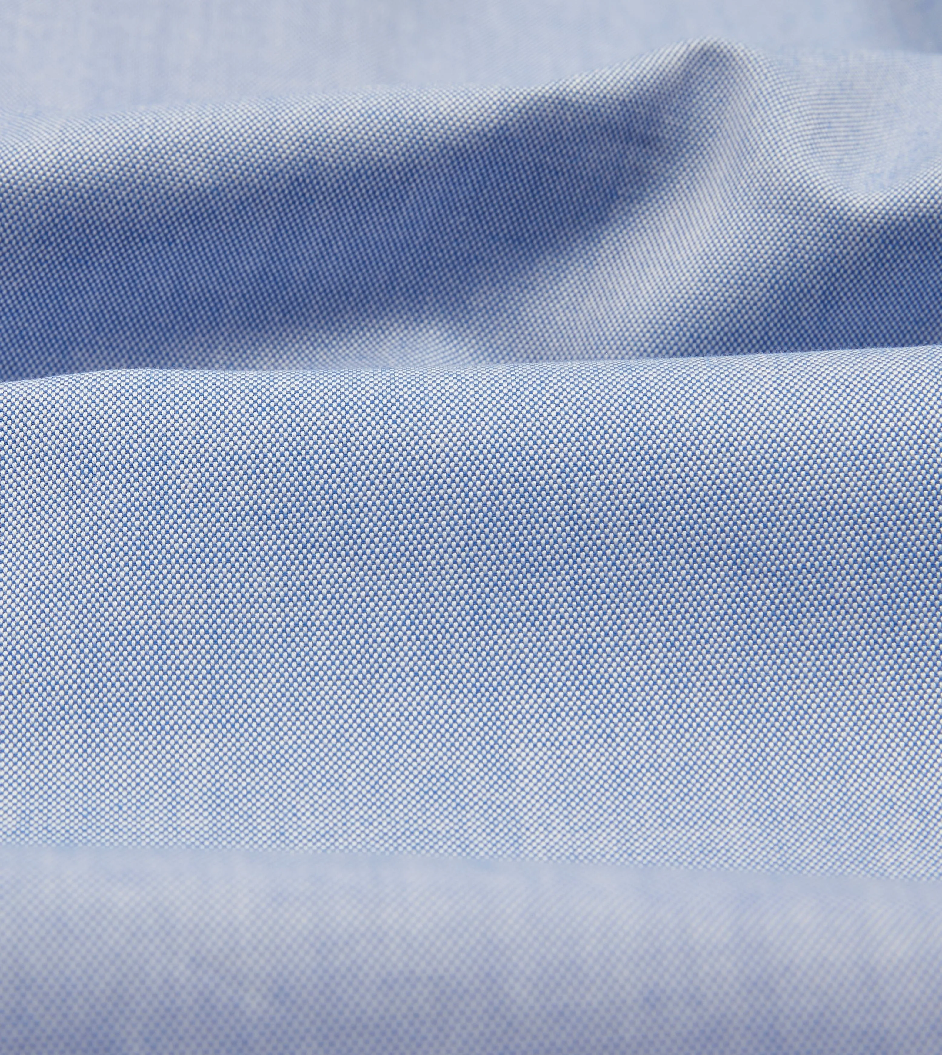 Oversized Cut Navy Pinpoint Oxford Cotton Cloth Button-Down Shirt