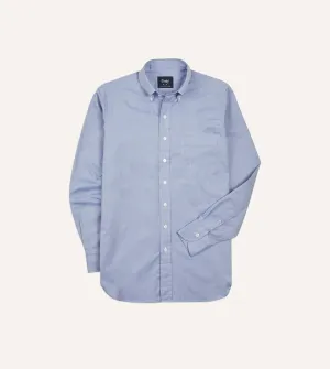 Holiday Outfit Style Navy Pinpoint Oxford Cotton Cloth Button-Down Shirt