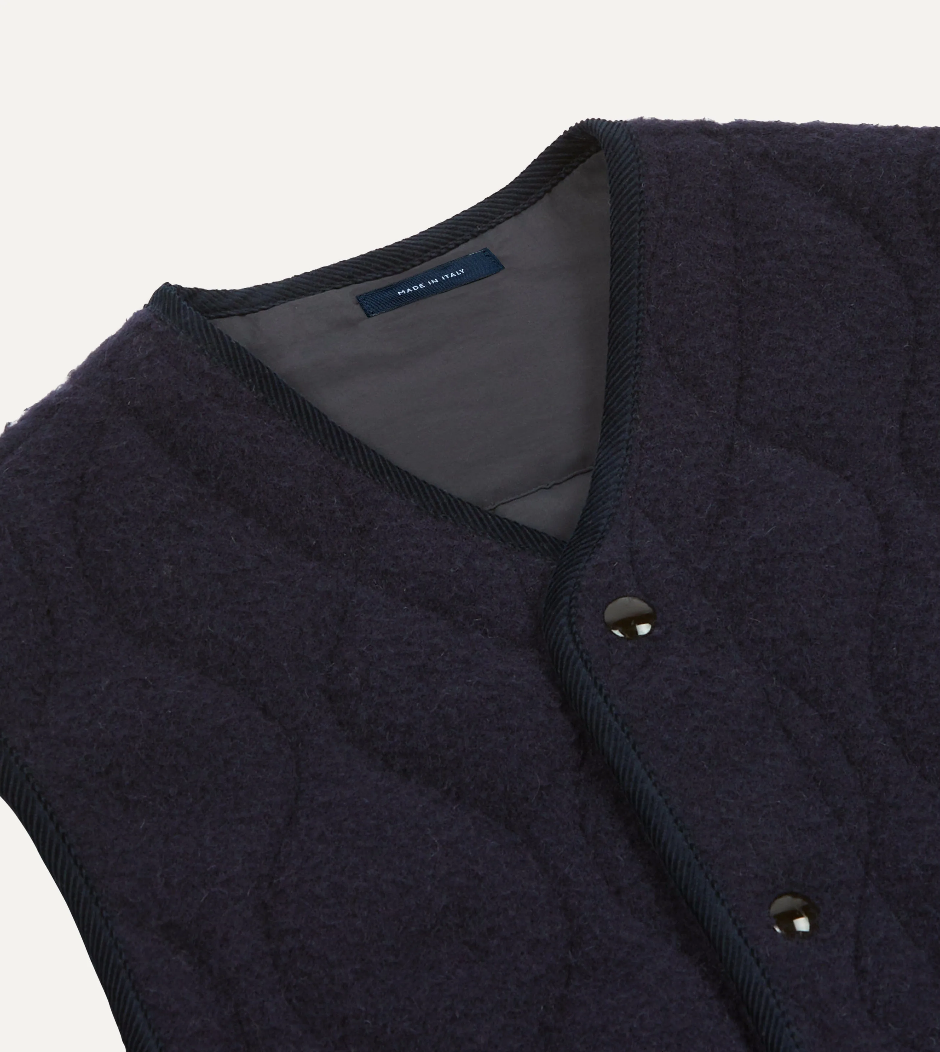 Navy Quilted Casentino Snap Vest Waist Belt Durable Abrasion Resistant