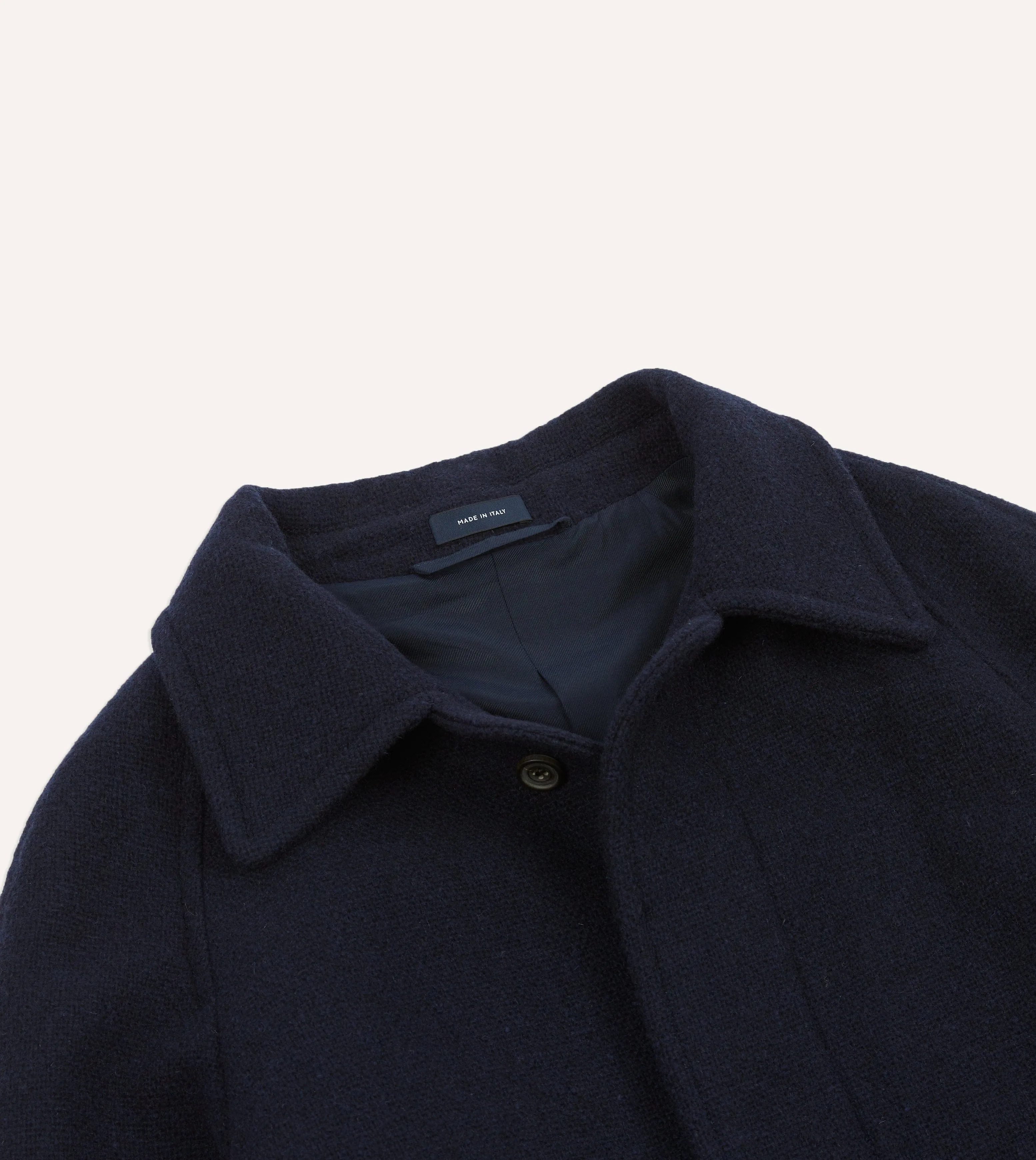 Mild Day Outfit All Season Versatility Navy Wool Raglan Coat