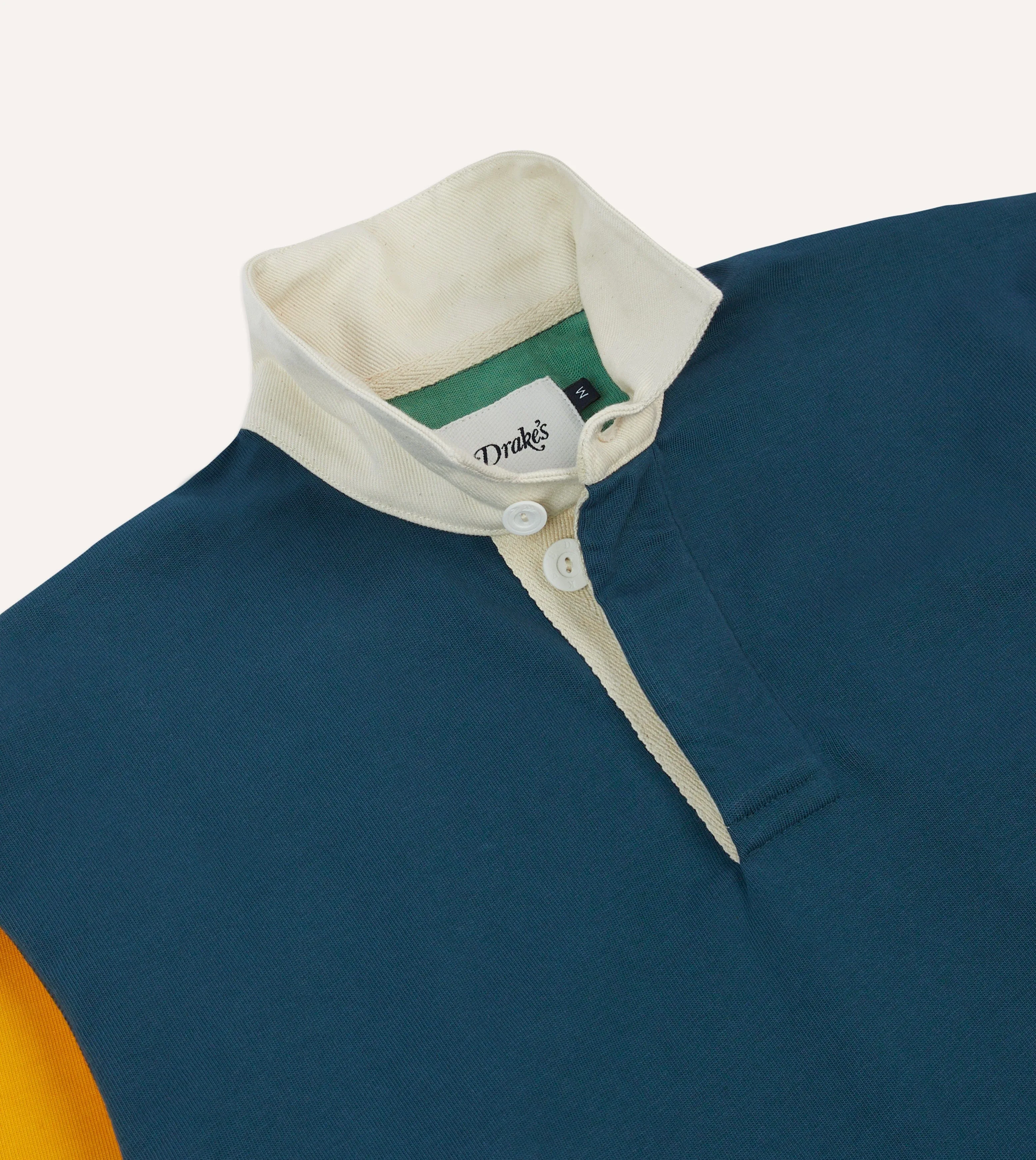 Plus Size Weekend Wardrobe Navy, Yellow, Red and Green Colourblock Cotton Rugby Shirt