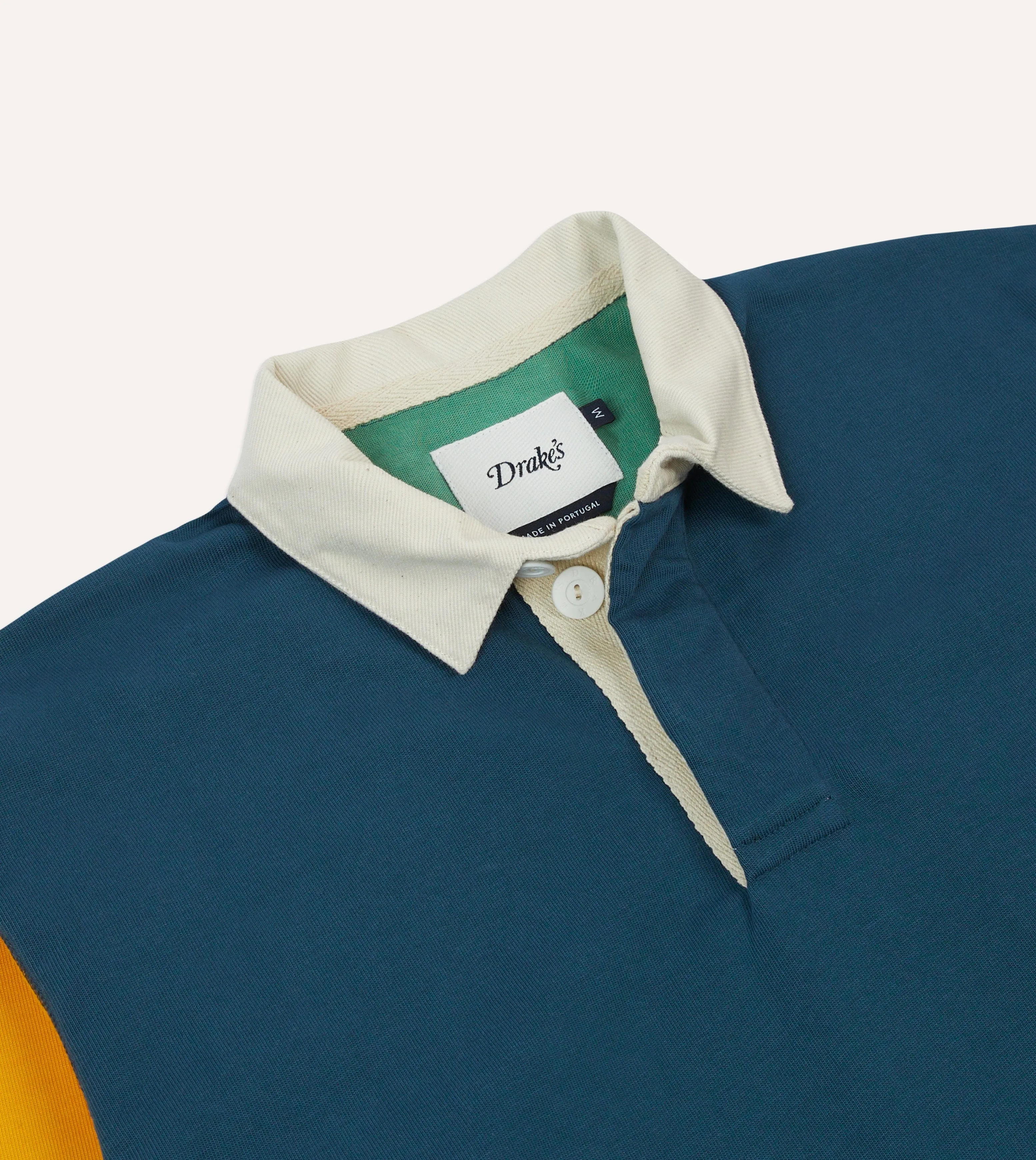 Navy, Yellow, Red and Green Colourblock Cotton Rugby Shirt Cozy Fit Wear