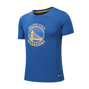 NBA BASICS PRIMARY LOGO T-SHIRT - ROYAL2, WARRIORS Sweat Control sprint training