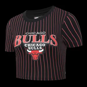 Slub Textured Surface NBA Chicago Bulls Classics Women's Crop Top