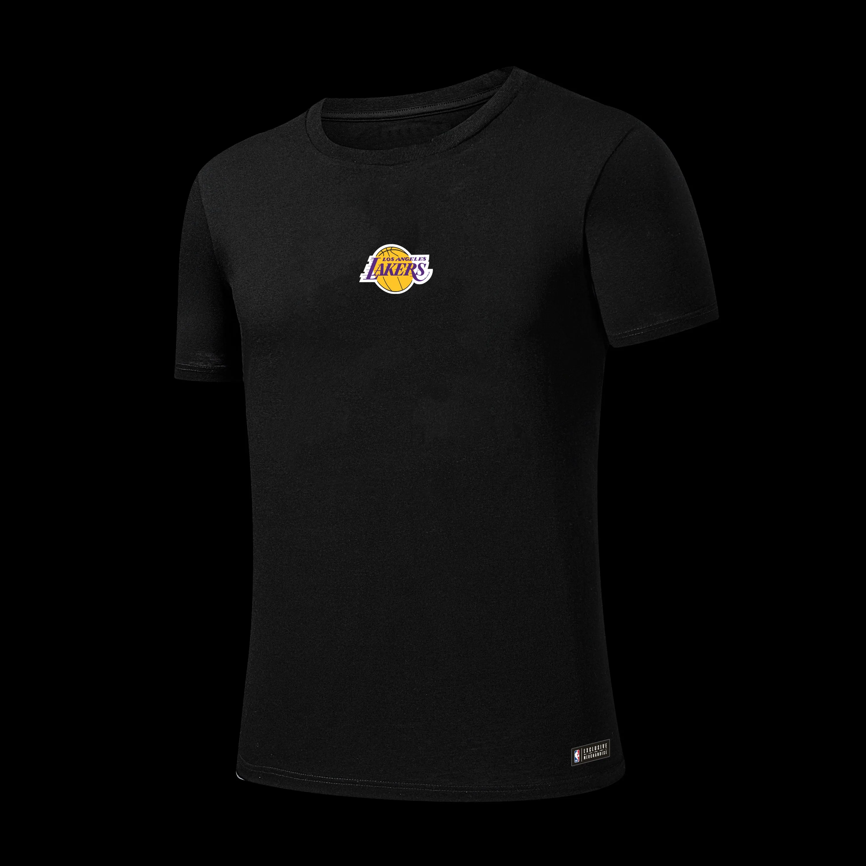 NBA Distressed Front Print Regular Fit T-Shirt - Los Angeles Lakers Durable Double Stitched