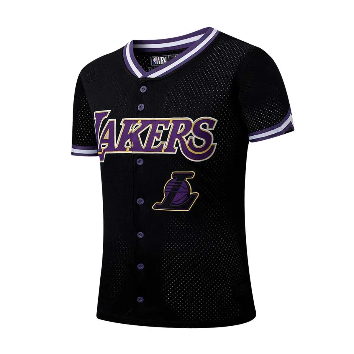 NBA Front Wordmark Patch Regular Fit Jersey - Los Angeles Lakers Zero Slip Inner Layer