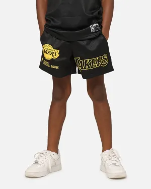 NBA Kids' Los Angeles Lakers Duncan Mesh Shorts Black Wrinkle resistant fabric