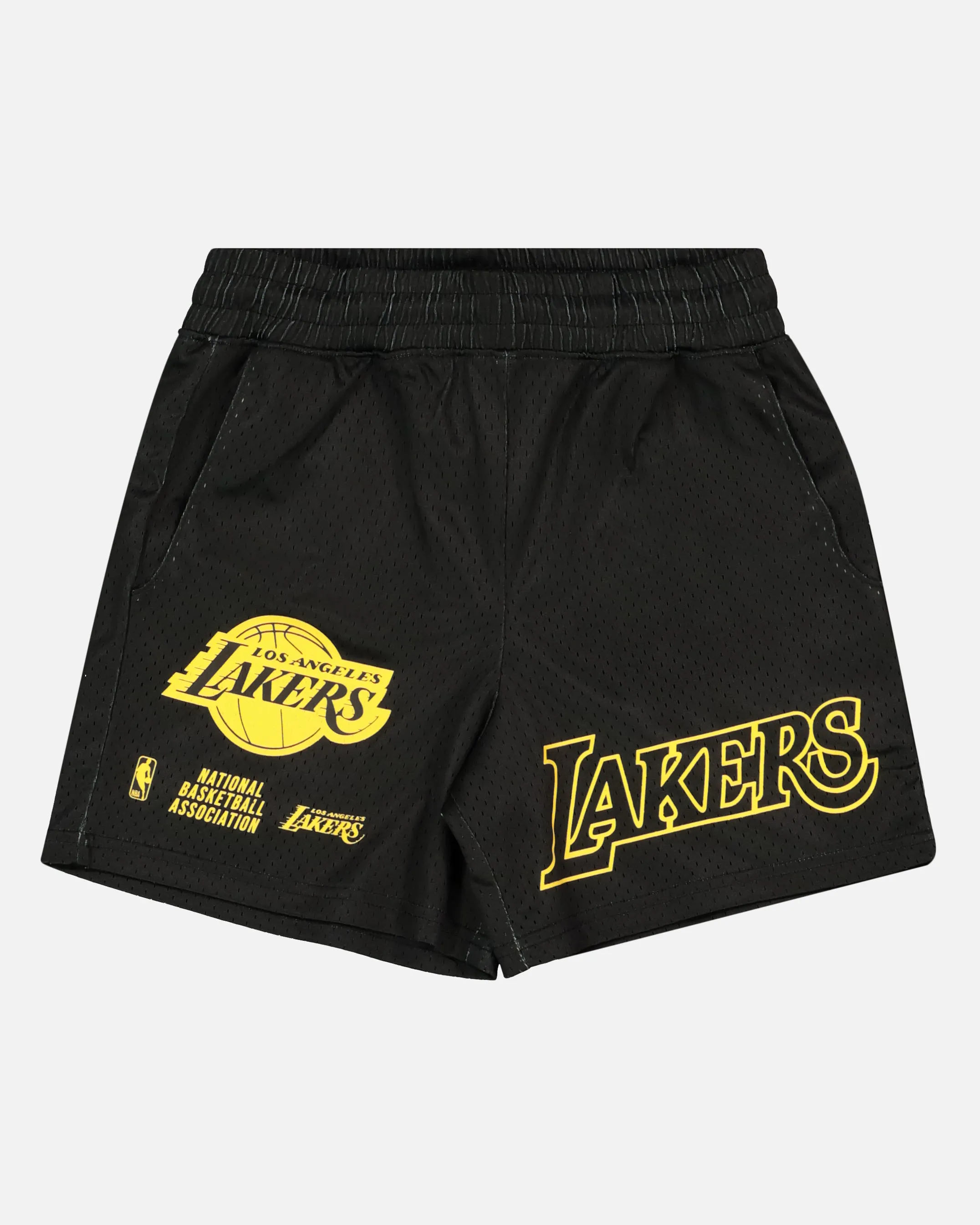 NBA Kids' Los Angeles Lakers Duncan Mesh Shorts Black Anti Friction Seams