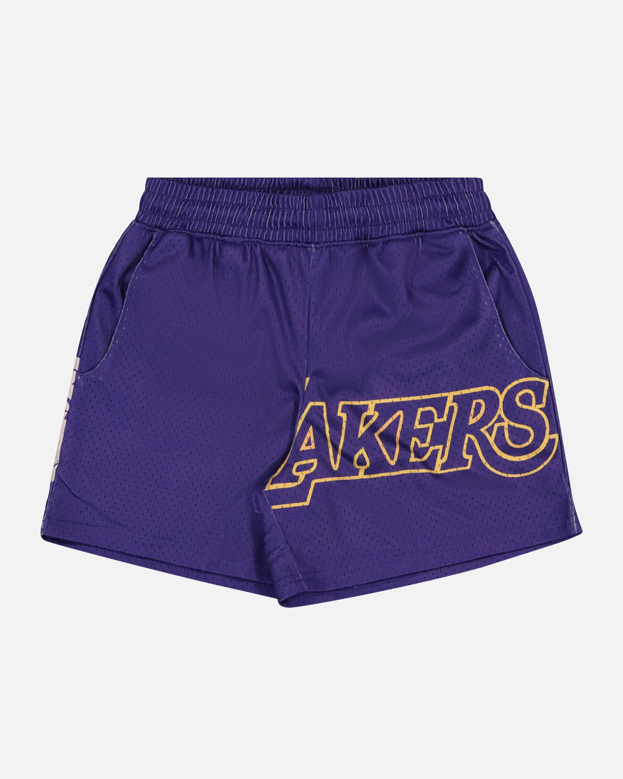 AbrasionResistant NBA Kids' Los Angeles Lakers Hedley Mesh Shorts Purple