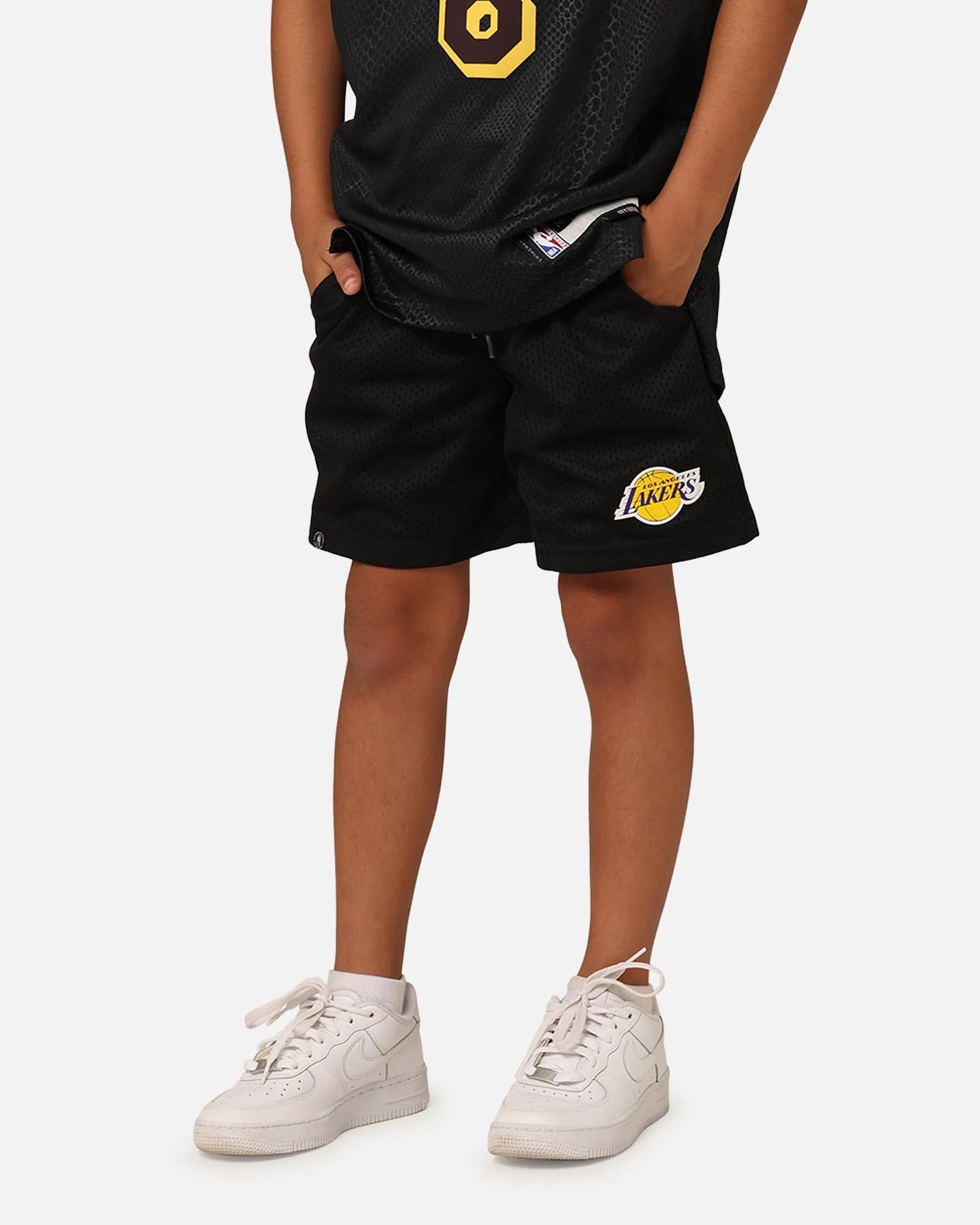 Home Wear NBA Kids' Los Angeles Lakers Team Mesh Shorts Black