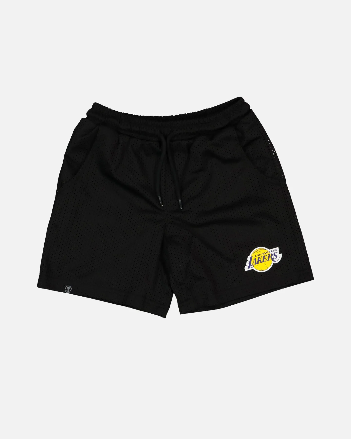 Rubberized Waistband NBA Kids' Los Angeles Lakers Team Mesh Shorts Black
