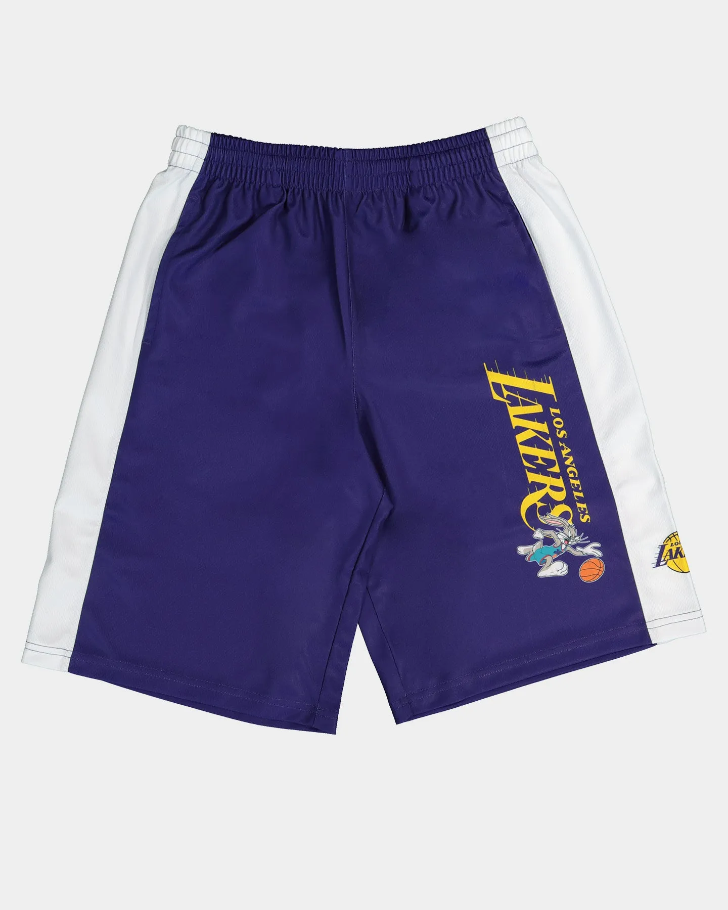 Soft Fabric NBA Kid's NBA X Space Jam 2: A New Legacy Los Angeles Lakers Shorts Purple