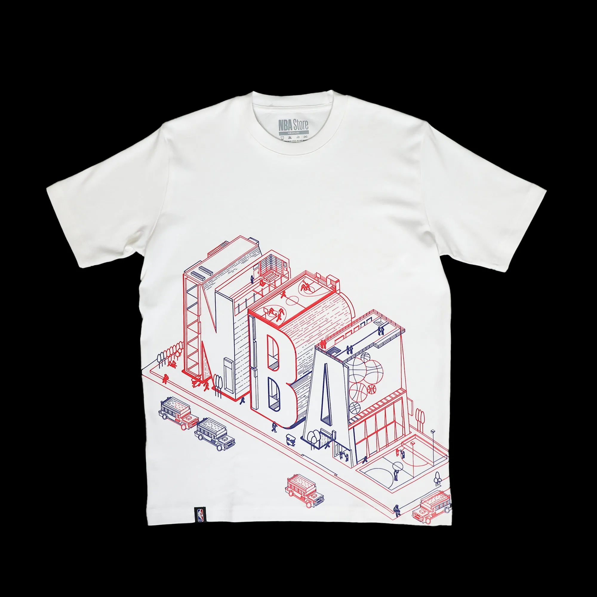 Lightweight Lining Urban Comfort NBA Philippines Building Tee - White