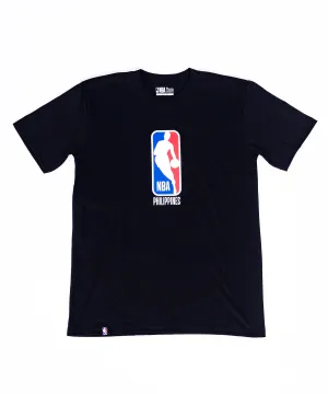 NBA Philippines Logoman Tee - Black Vented Back Panel Vivid Pattern