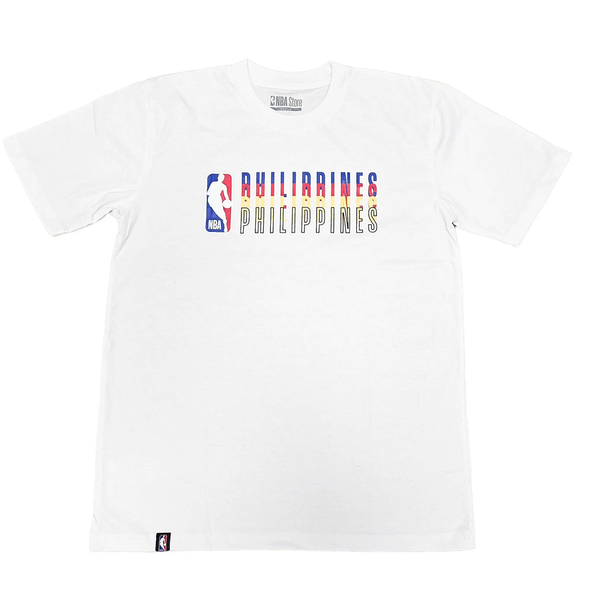 Durable Double Stitching Relaxed Fit NBA Philippines National Pride Tee - WHITE
