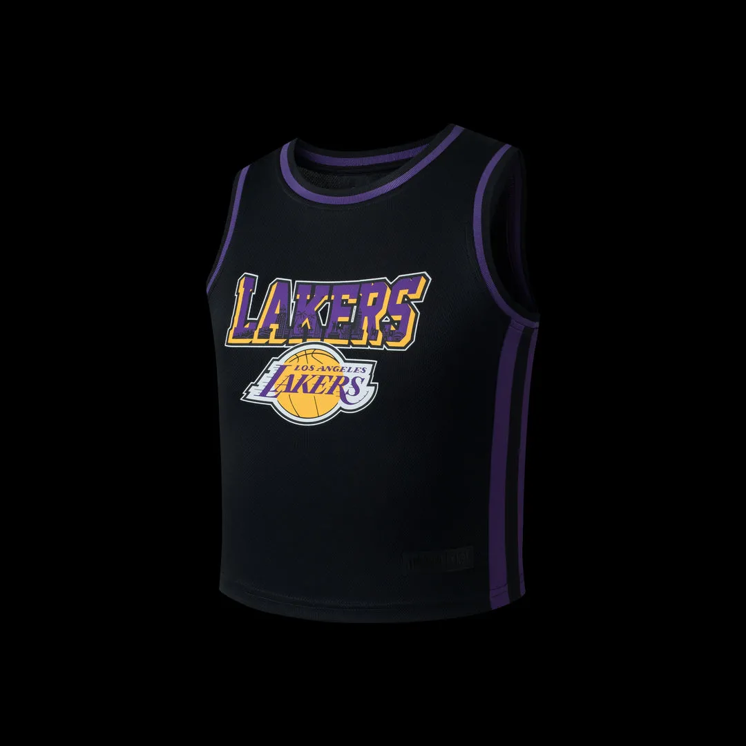Quick Release Venting Zero Chafe Technology NBA Regular Fit Rubber Print Kids Tank Top - Los Angeles Lakers