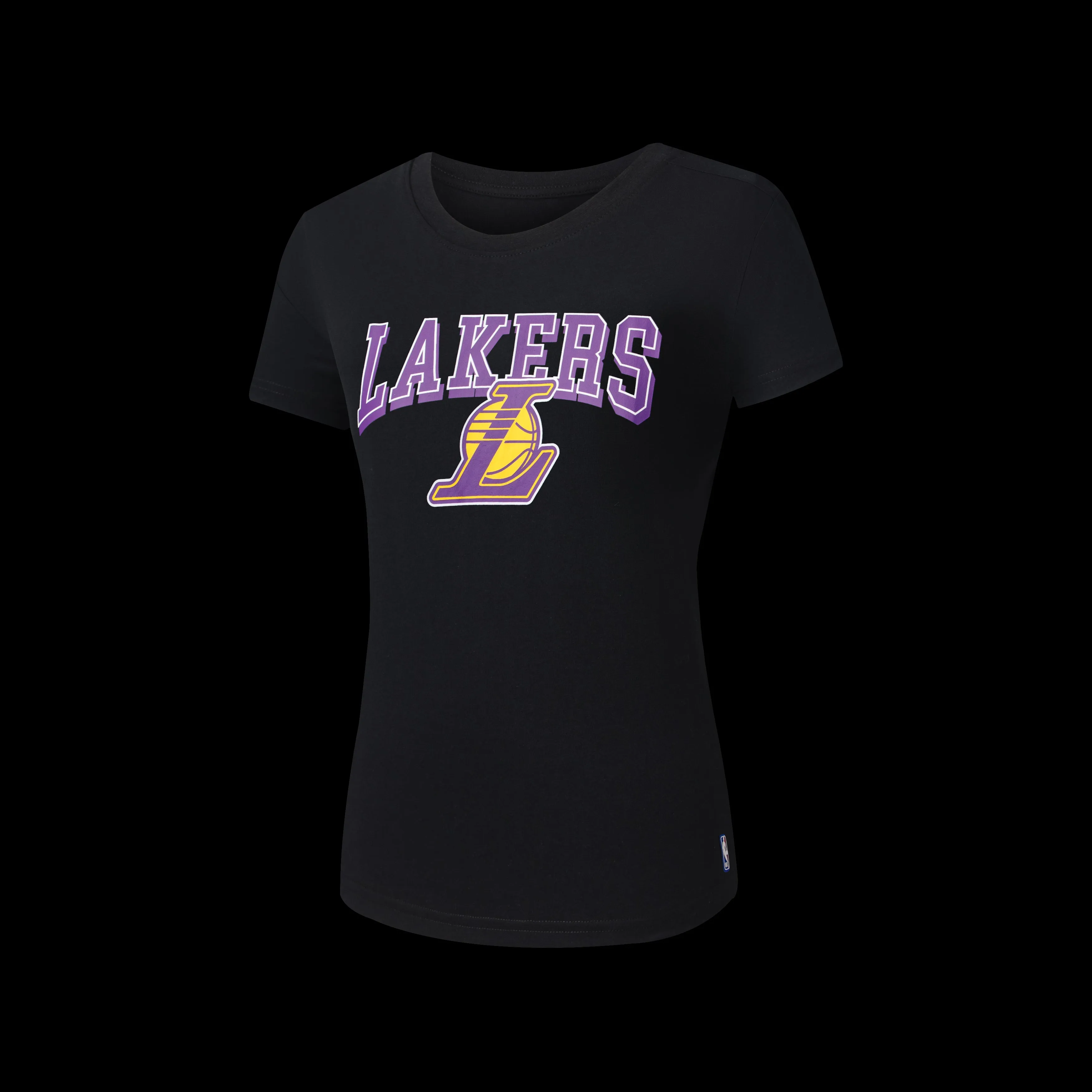 NBA Team Logo Print Regular Fit T-shirt - BLACK1, LAKERS On The Go Modern Cut