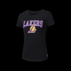 NBA Team Logo Print Regular Fit T-shirt - BLACK1, LAKERS Static Resistant Fabric