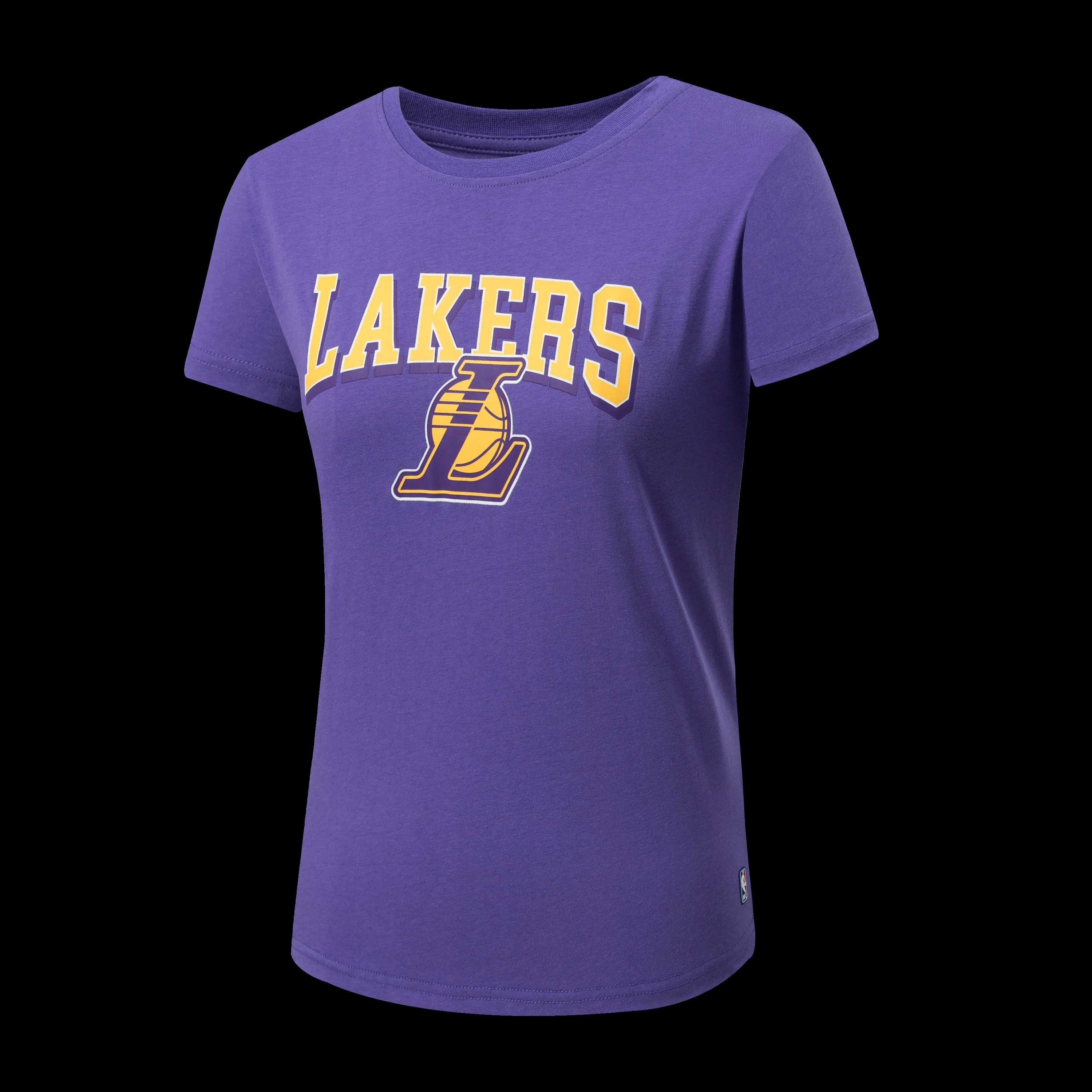 NBA Team Logo Print Regular Fit T-shirt - PURPLE1, LAKERS All Day Fit Odor Control Yarn