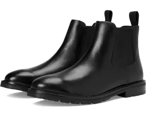 Shiny Finish Rockport Cassius Boots Mens 6.5 Black Leather Almond Toe Slip On Chelsea ZPO2881