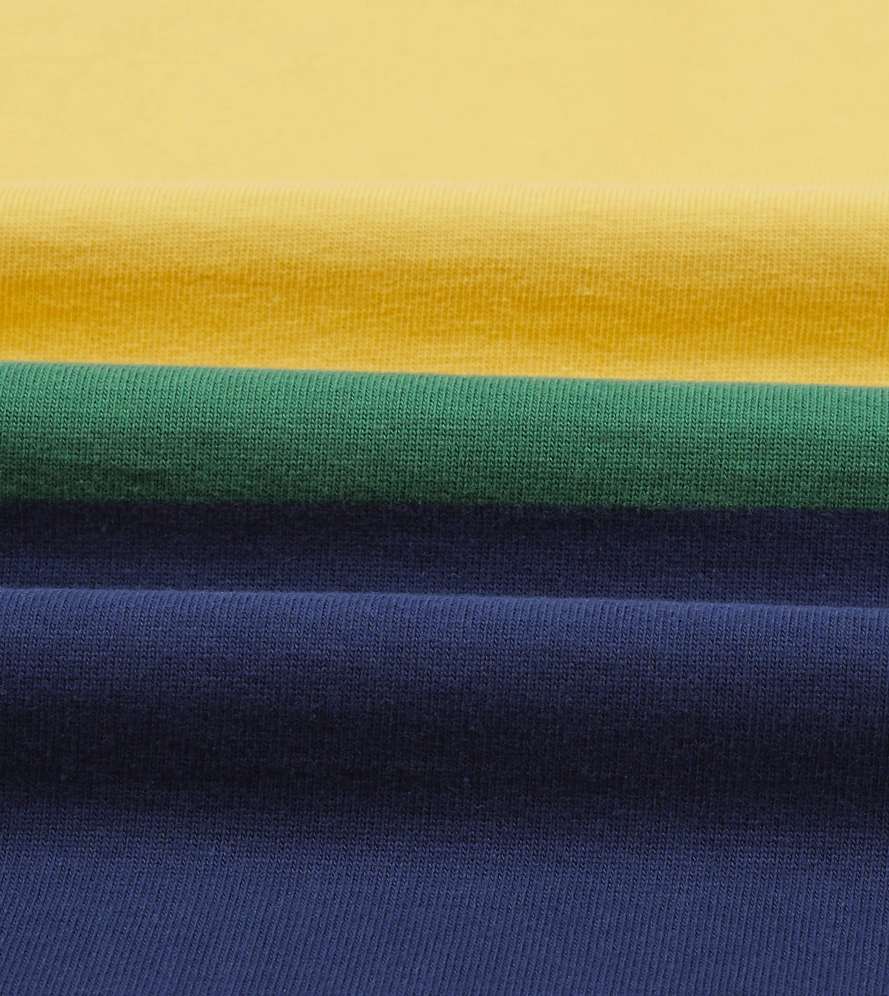 Street Casual Look Stylish and Easygoing Pink, Green, Yellow and Navy Multi Stripe Cotton Rugby Shirt