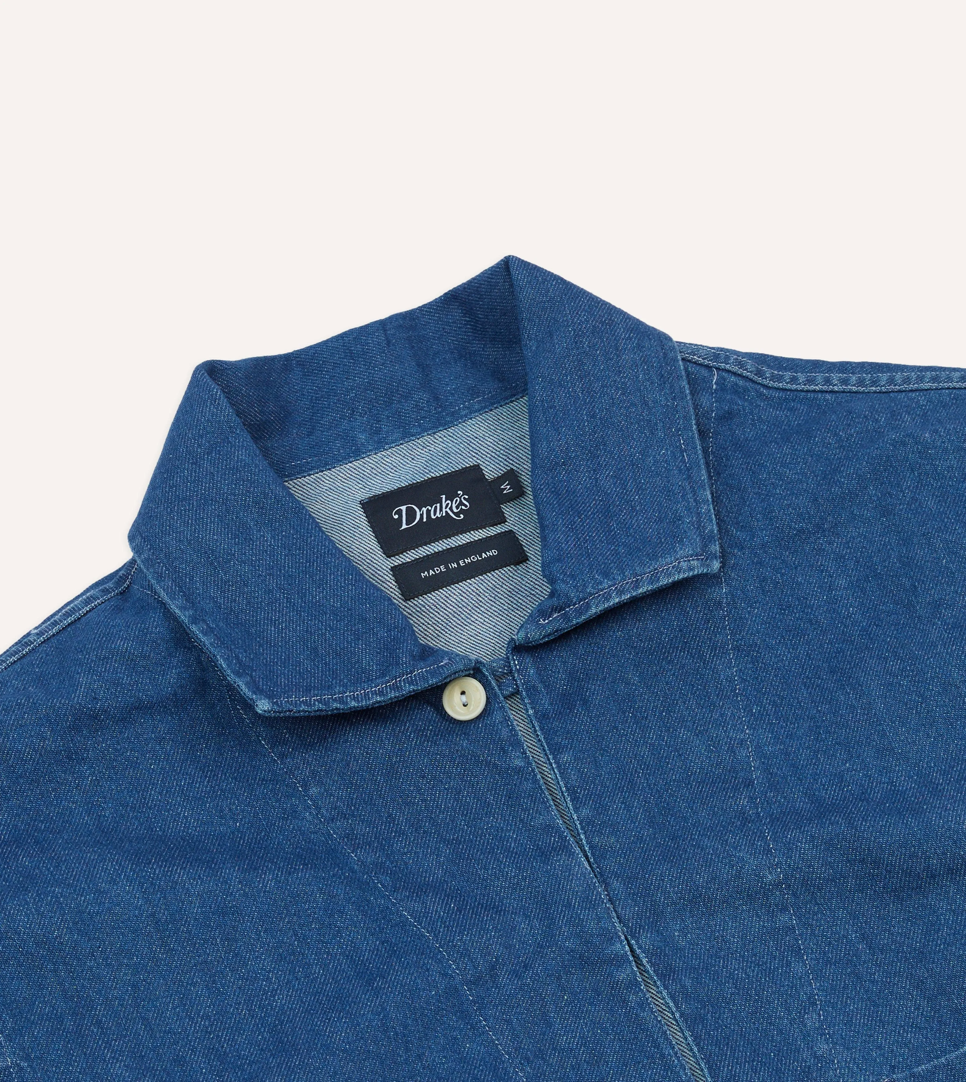 Stone Wash Denim Smock Tagless Comfort
