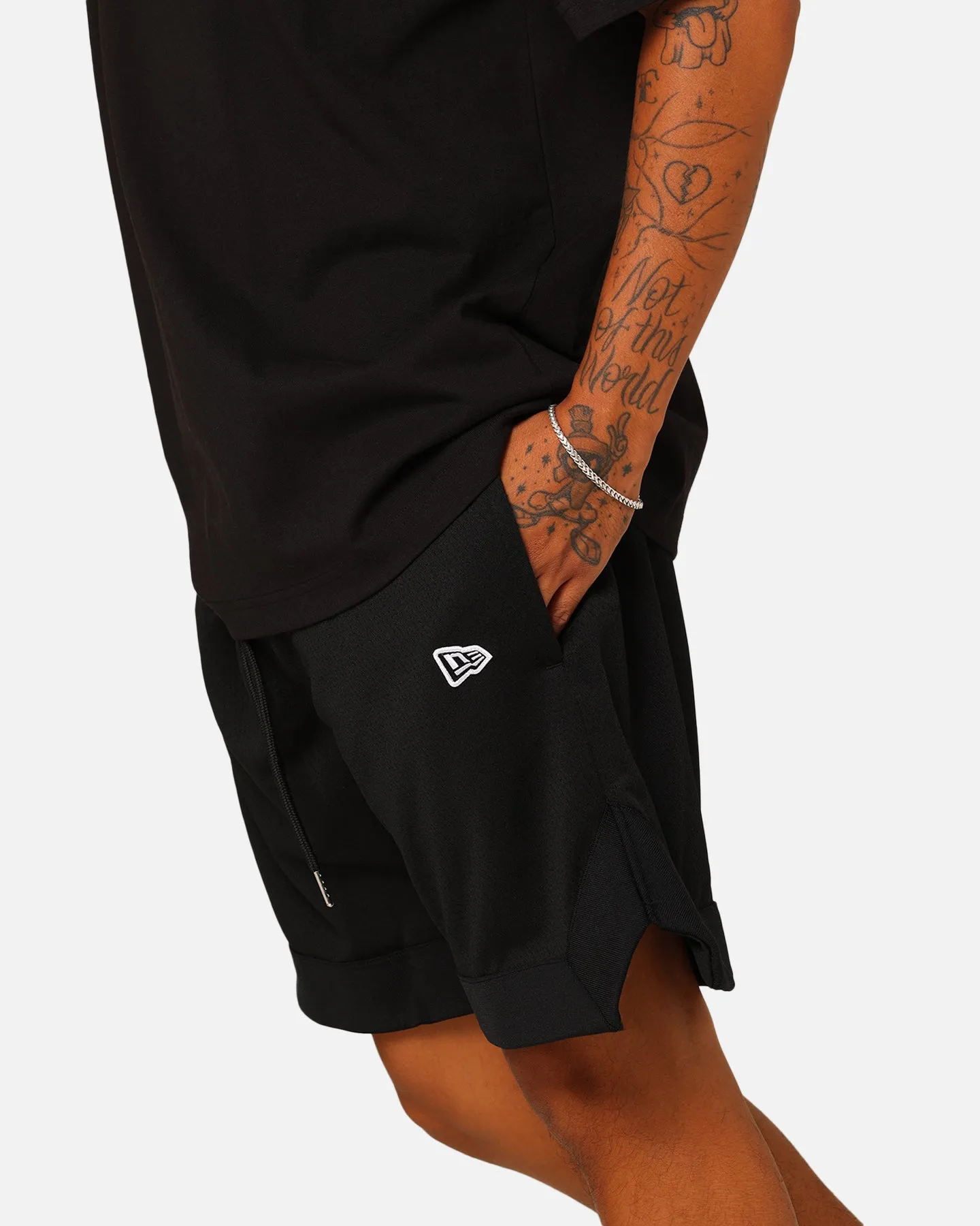 Airy Fit Flexible Gusset Design New Era Branded Shorts Black