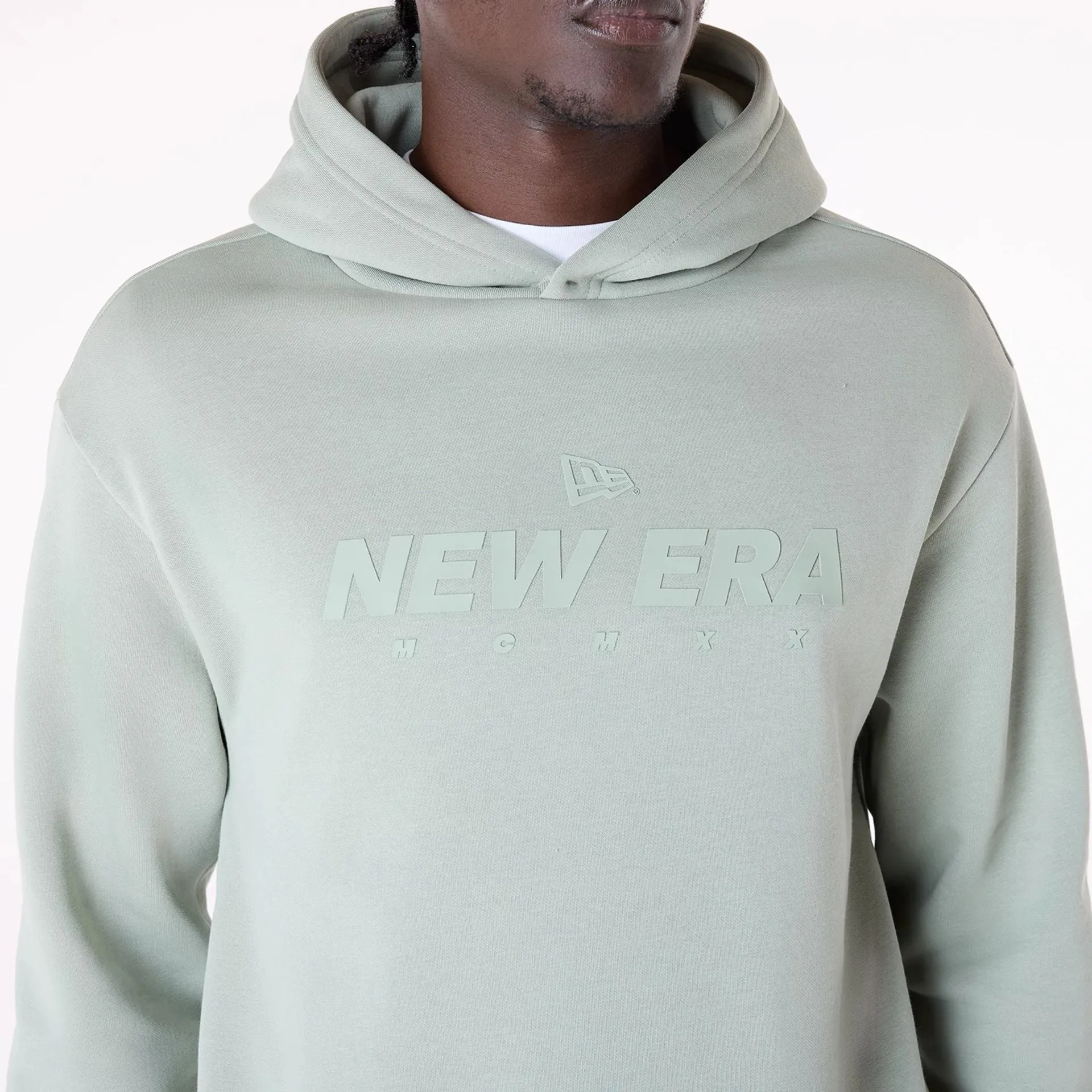 New Era Flag Pastel Green Oversized Pullover Hoodie Earthy Tones