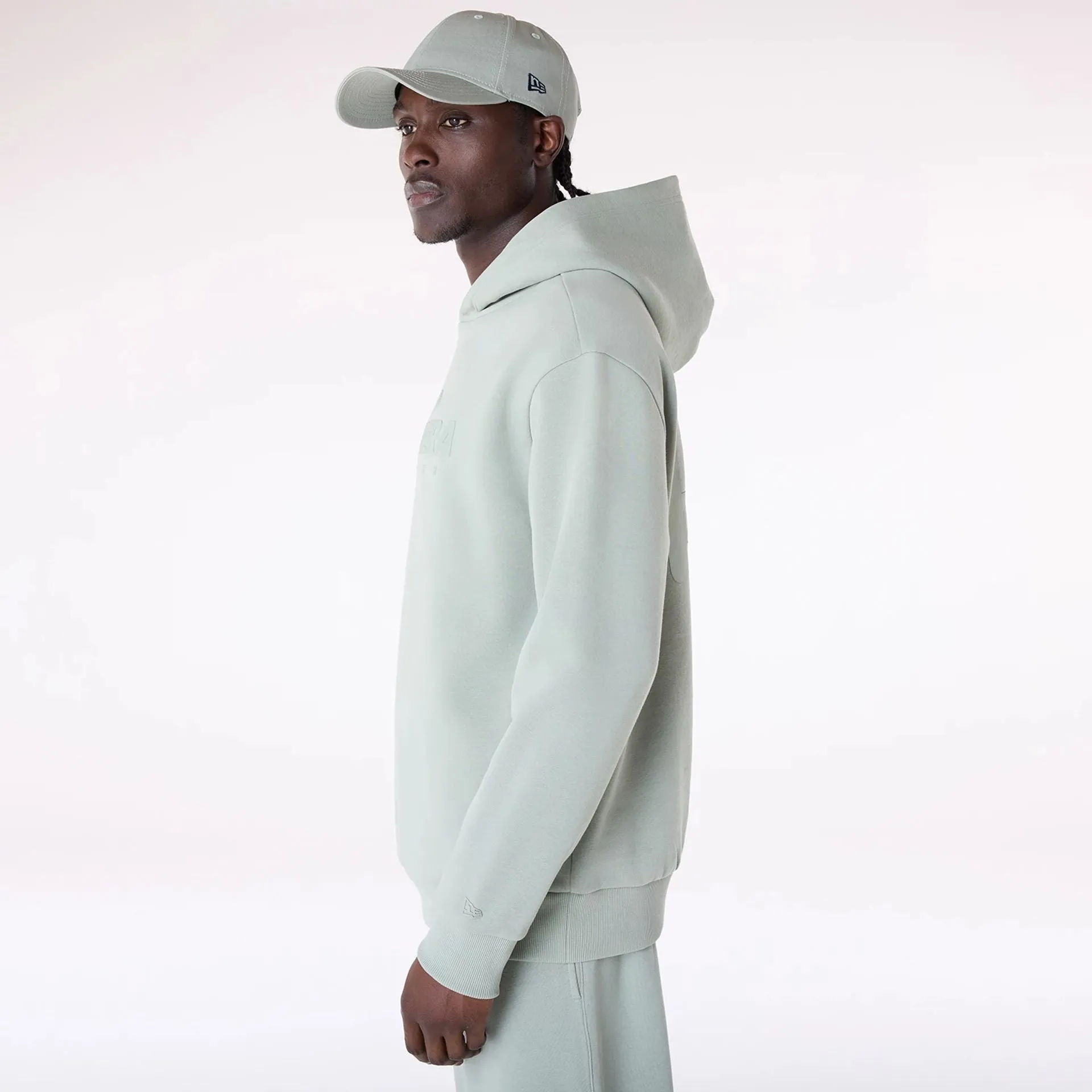 Youthful Vibe New Era Flag Pastel Green Oversized Pullover Hoodie