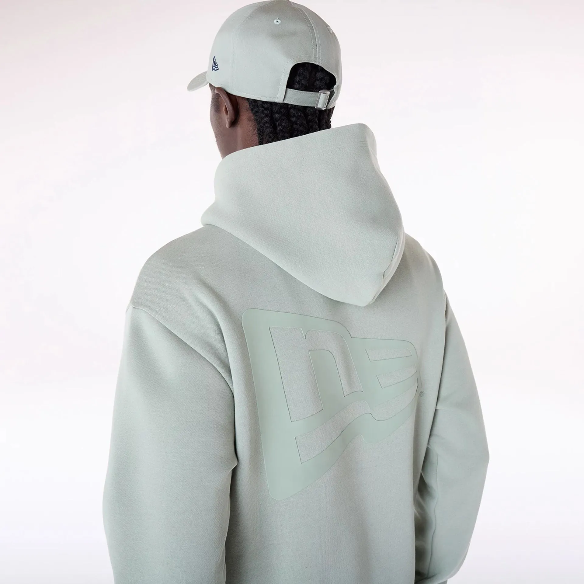 design trend User Experience New Era Flag Pastel Green Oversized Pullover Hoodie