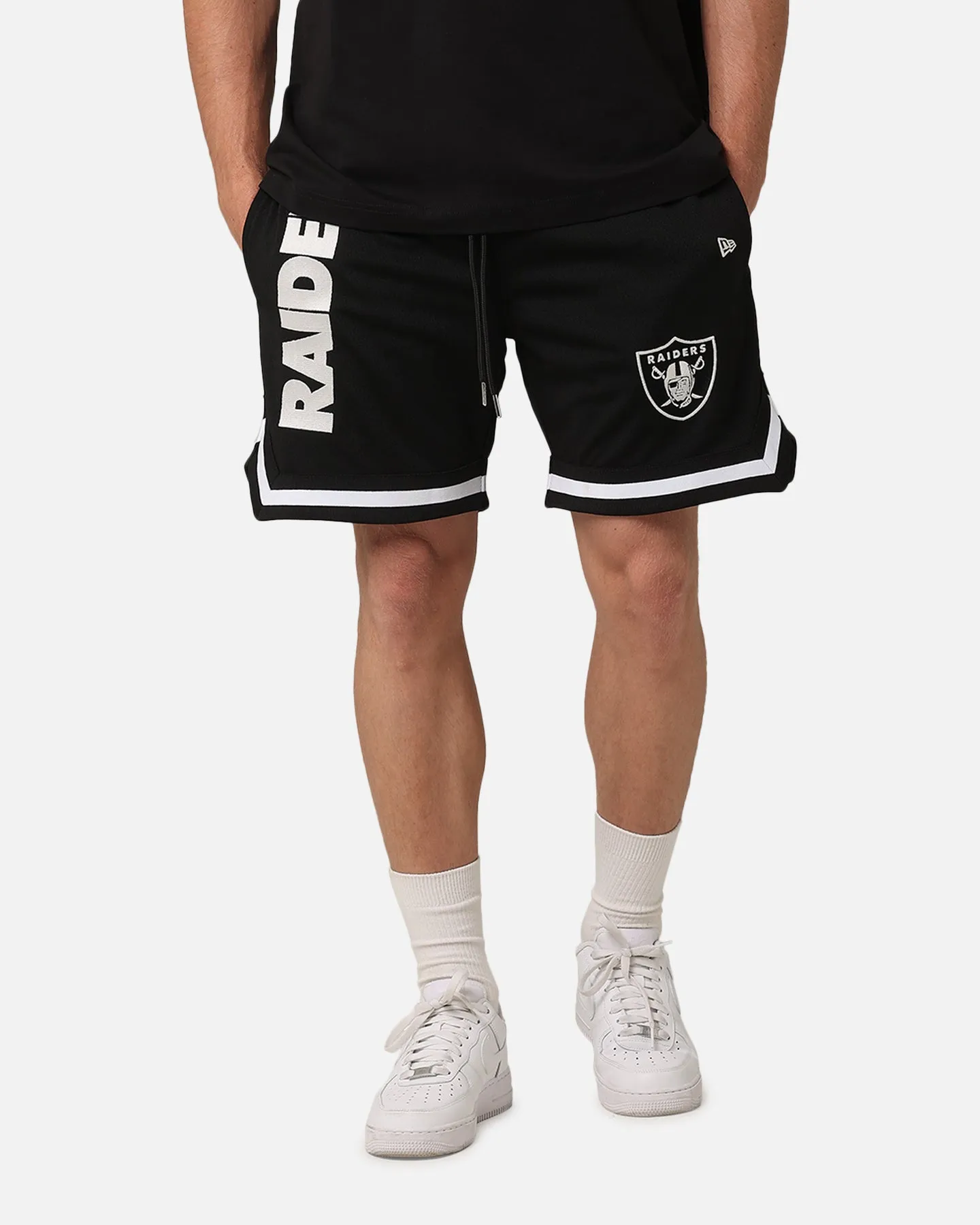 New Era Las Vegas Raiders Mesh Glow Shorts Black Eco Conscious Packaging