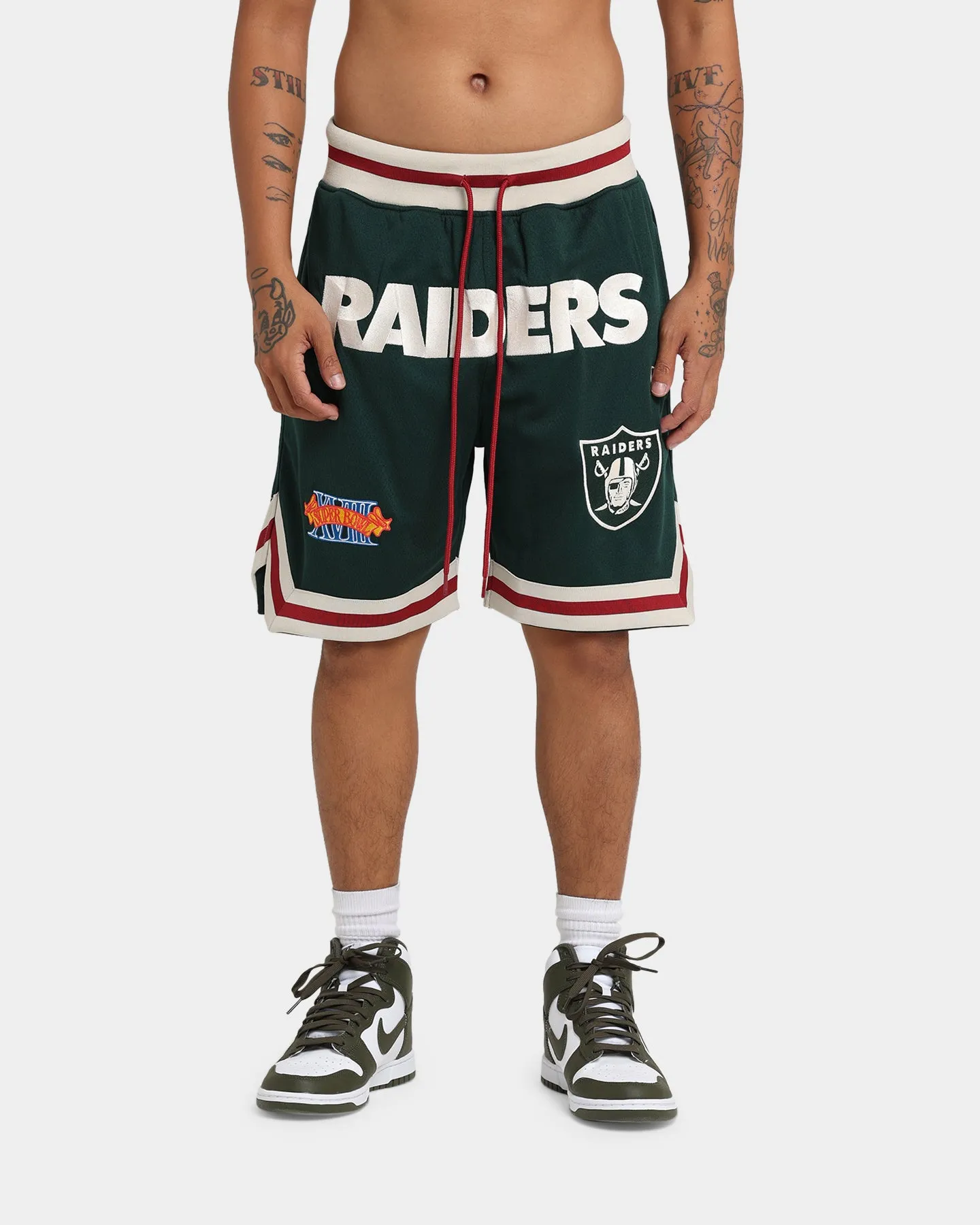 New Era Las Vegas Raiders Mesh Shorts Dark Green NonIrritatingTags