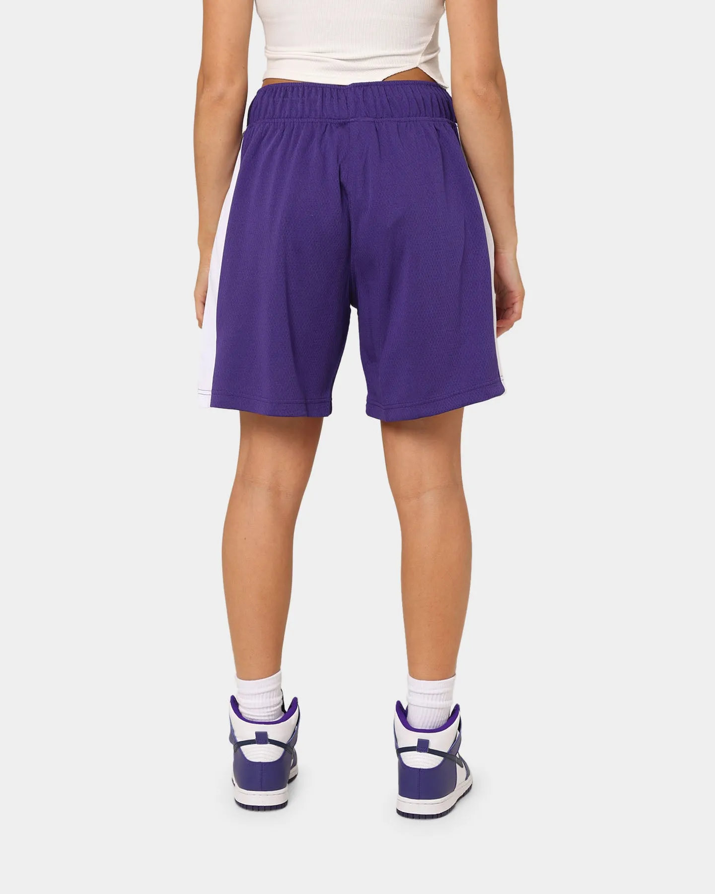 Light Stretch Design New Era Los Angeles Dodgers Basketball Shorts Purple