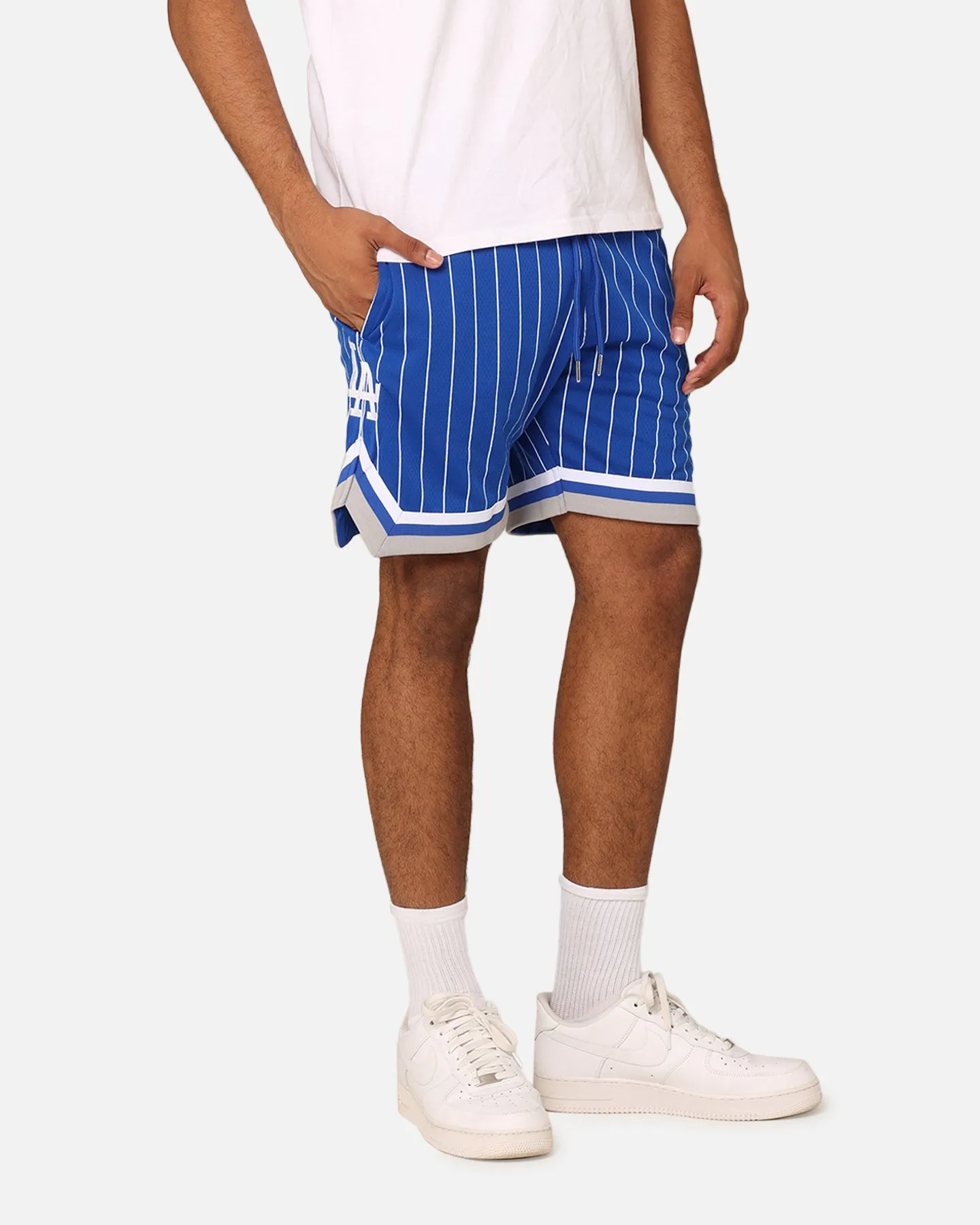 Odor Control Treatment Flexible Motion New Era Los Angeles Dodgers Pinstripe Shorts OTC