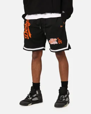 Tear Resistant Panels beach shorts New Era Los Angeles Dodgers 'Scary Nights' Mesh Shorts Black/Orange