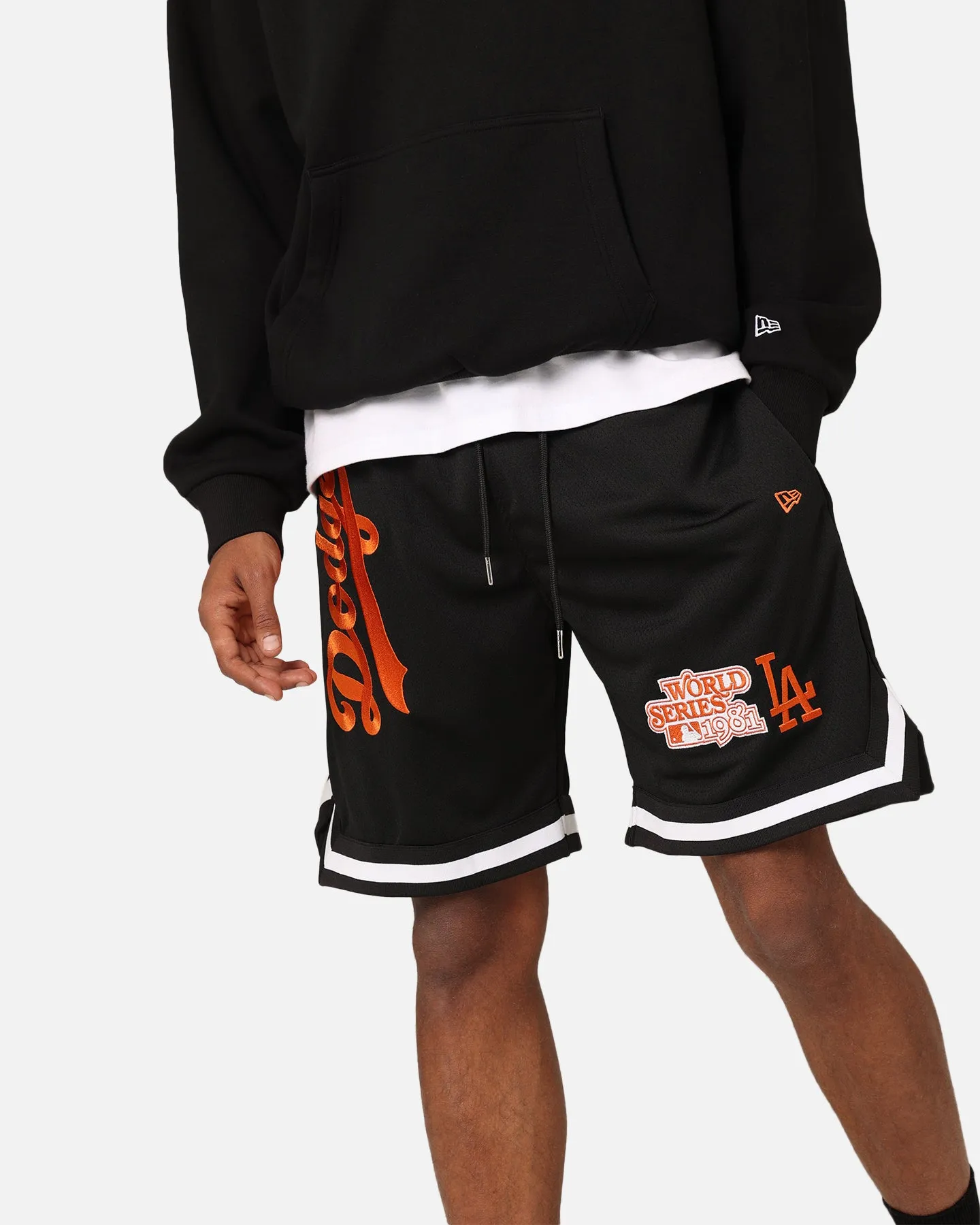 New Era Los Angeles Dodgers 'Scary Nights' Mesh Shorts Black/Orange tumble dry Everyday Feel