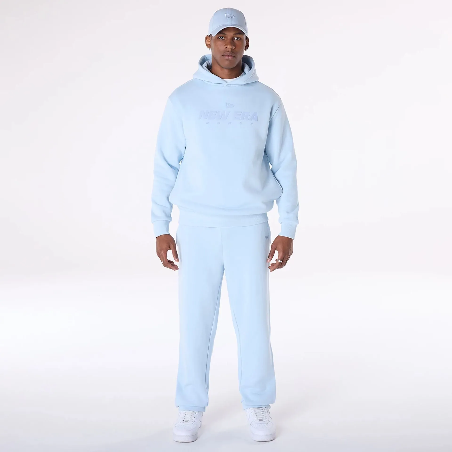 NEW ERA Straight Leg Pastel Blue Joggers Rugged Comfort