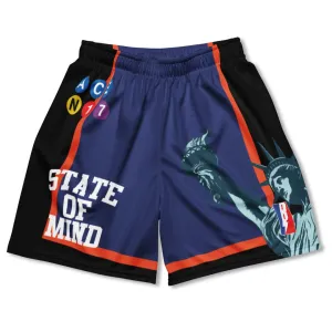 New York State of Mind Basketball Mesh Shorts Reinforced Stress Points Subtle Charm