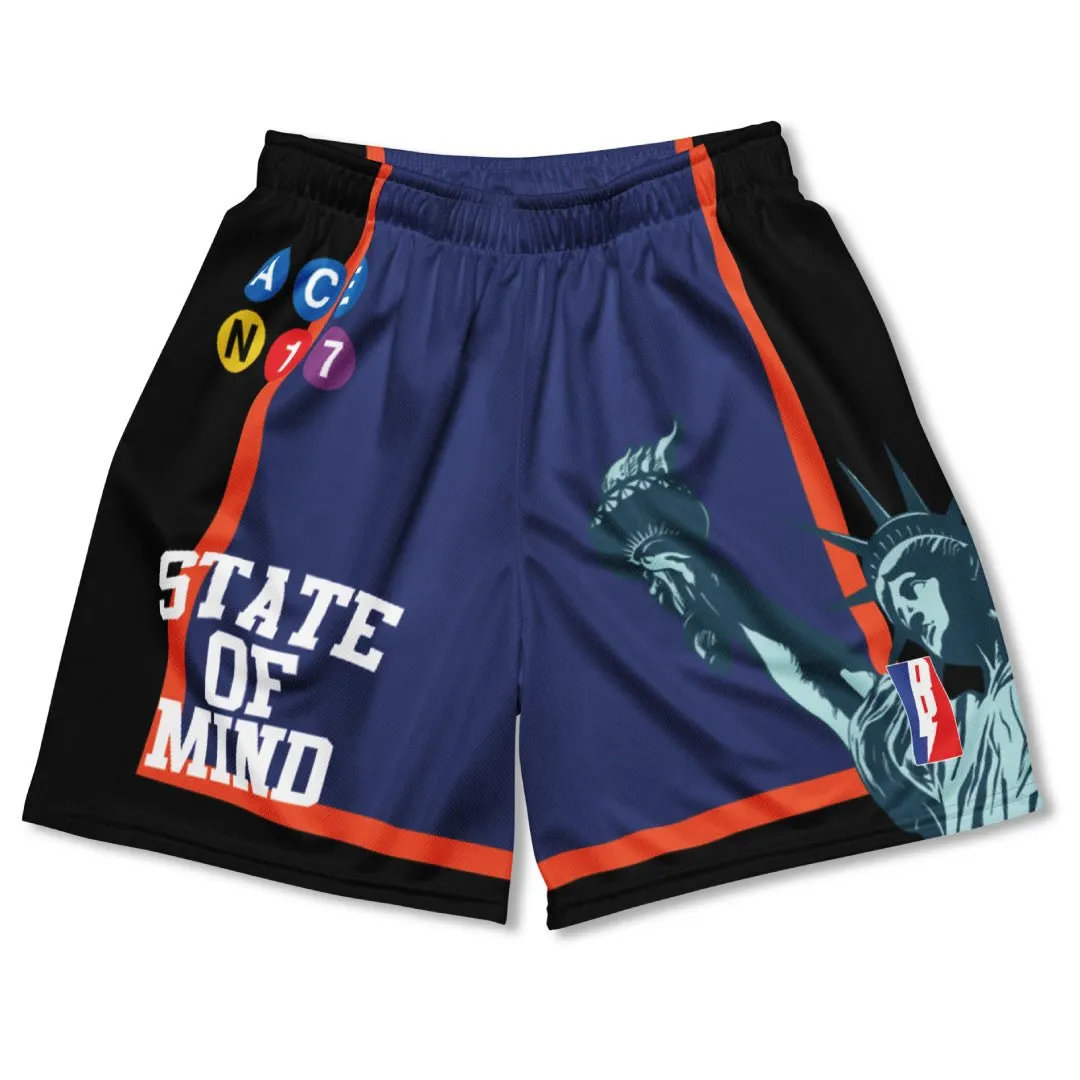 New York State of Mind Basketball Mesh Shorts Reinforced Stress Points Subtle Charm